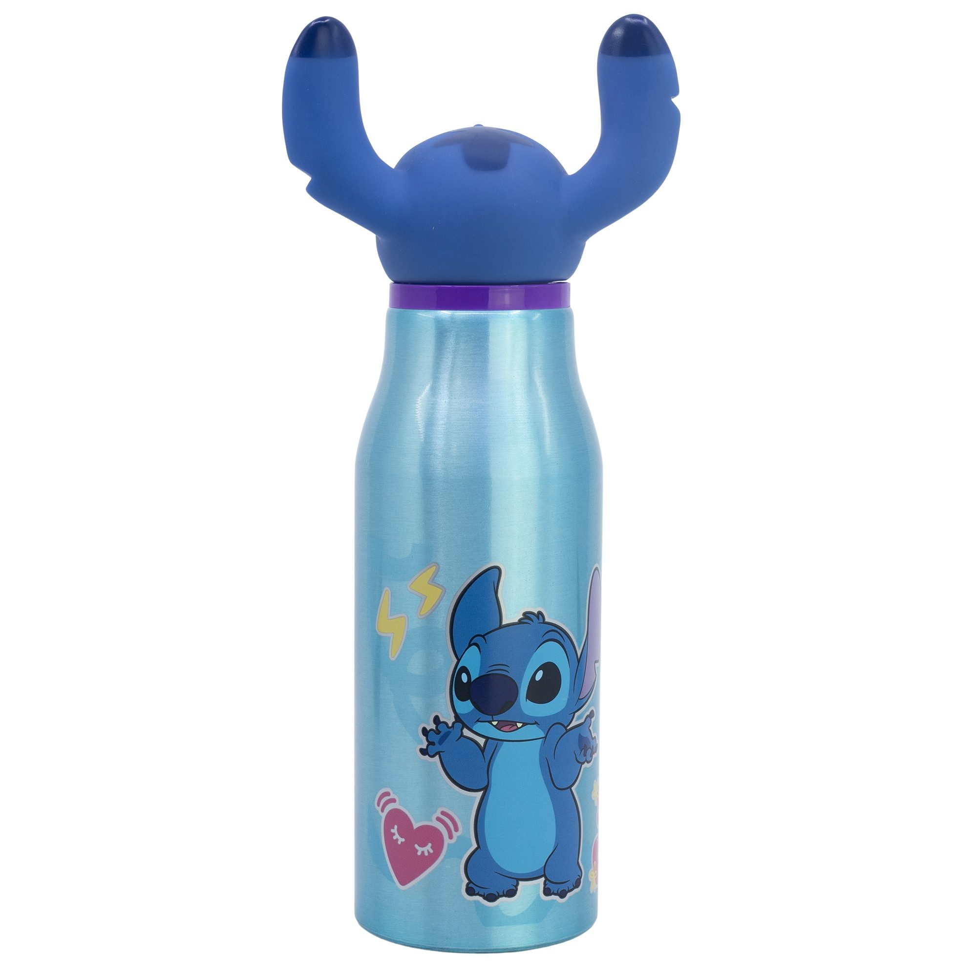 Disney Trinkflasche Disney Stitch 3D Kopf Aluminium Wasserflasche Flasche 690 ml