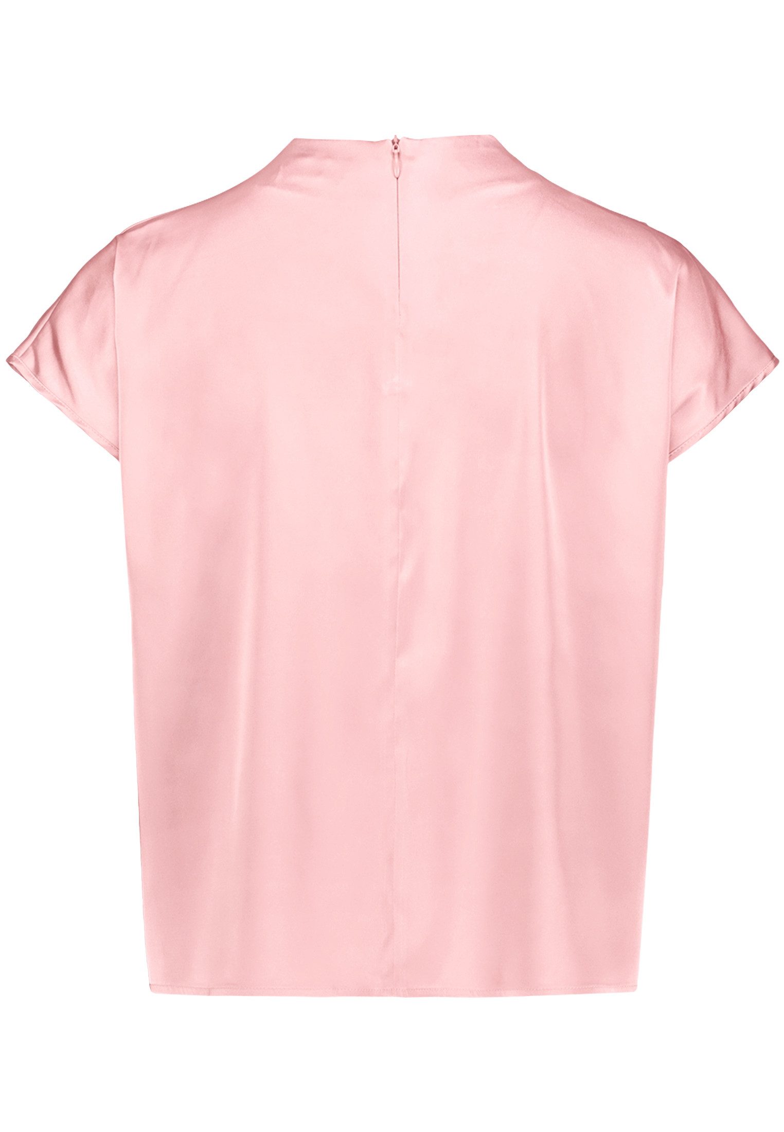 Zero Satinbluse Damen mit Kragen
