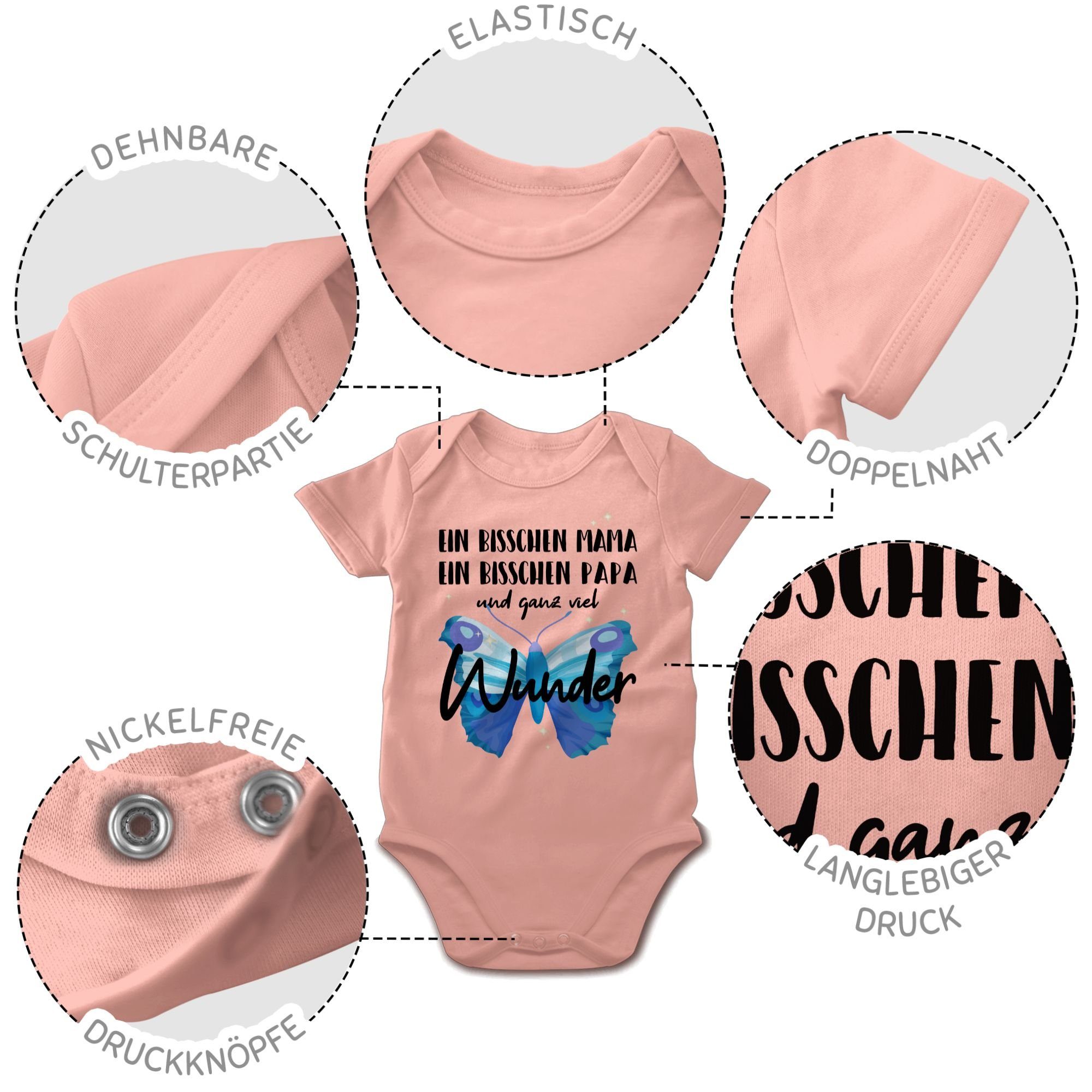 Wunder Shirtbody Ganz viel 3 Mädchen Shirtracer Junge Baby Babyrosa & Strampler