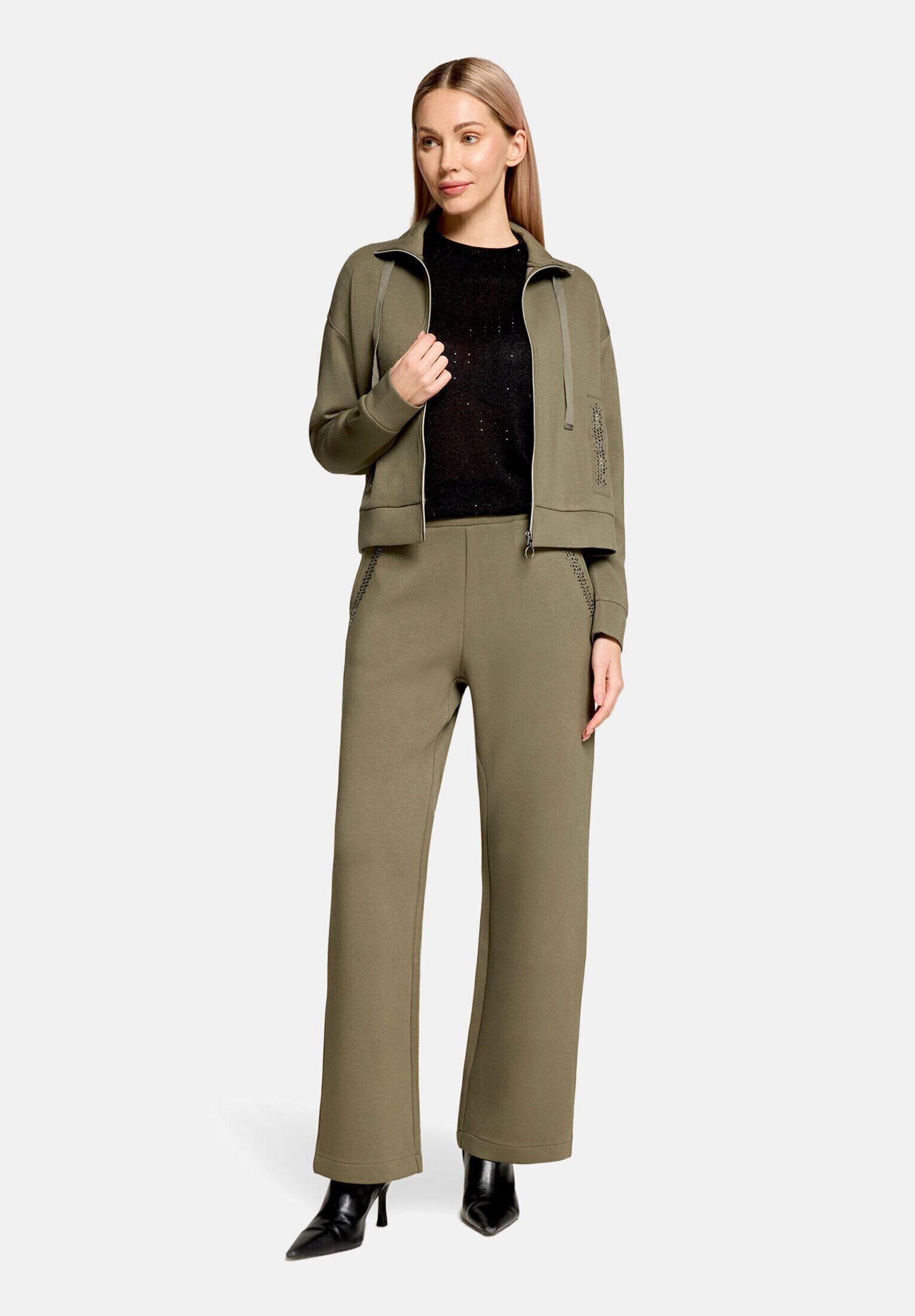 Betty Barclay Sweatjacke Damen mit Rippenstruktur