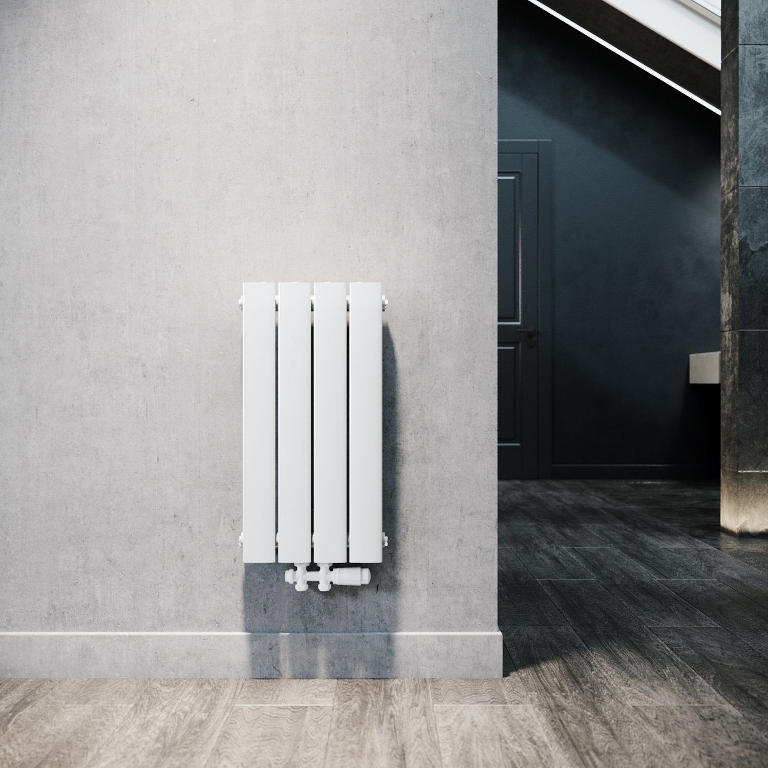 ELEGANT Heizkörper Heizkörper mit Multiblock Warmwasser Design Vertikal