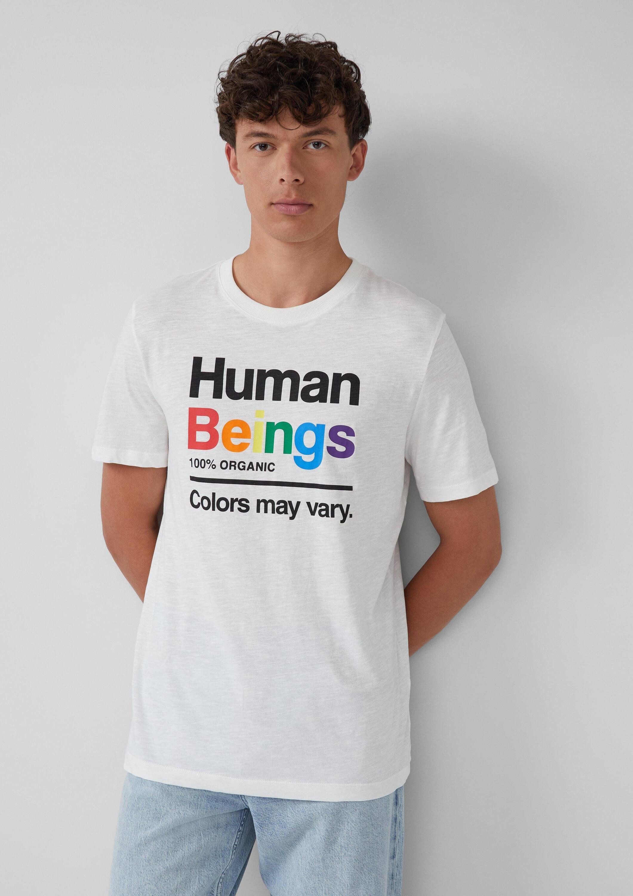 s.Oliver Kurzarmshirt T-Shirt T-Shirt mit Pride-Motiv günstig online kaufen