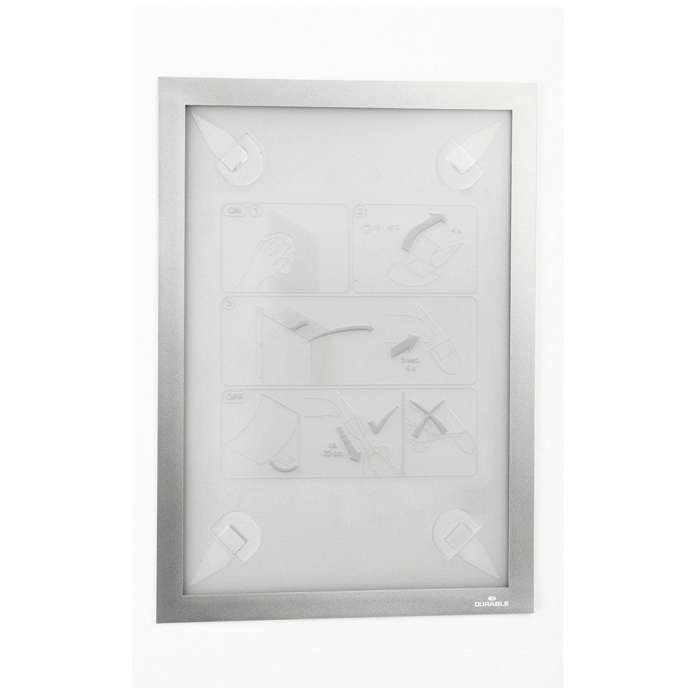 DURABLE Magnettafel Durable 484323 Dokumentenhalter Silber (B x H) 236 mm x 323 mm DIN A4