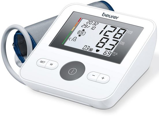 BEURER Oberarm-Blutdruckmessgerät BM 27, Mit Universalmanschette auch für große Oberarme