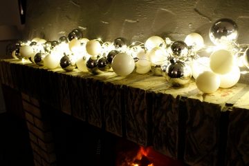 Arnusa LED-Girlande Wasserfall Kugelgirlande 120 cm, Weihnachtsdekoration Tischdekoration