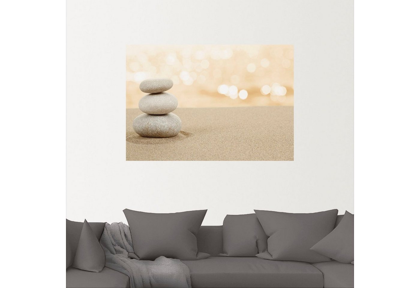 Artland Wandbild »Zen Steine im Sand«, Zen (1 Stück), in vielen Größen & Produktarten - Alubild / Outdoorbild für den Außenbereich, Leinwandbild, Poster, Wandaufkleber / Wandtattoo auch für Badezimmer geeignet-kaufen