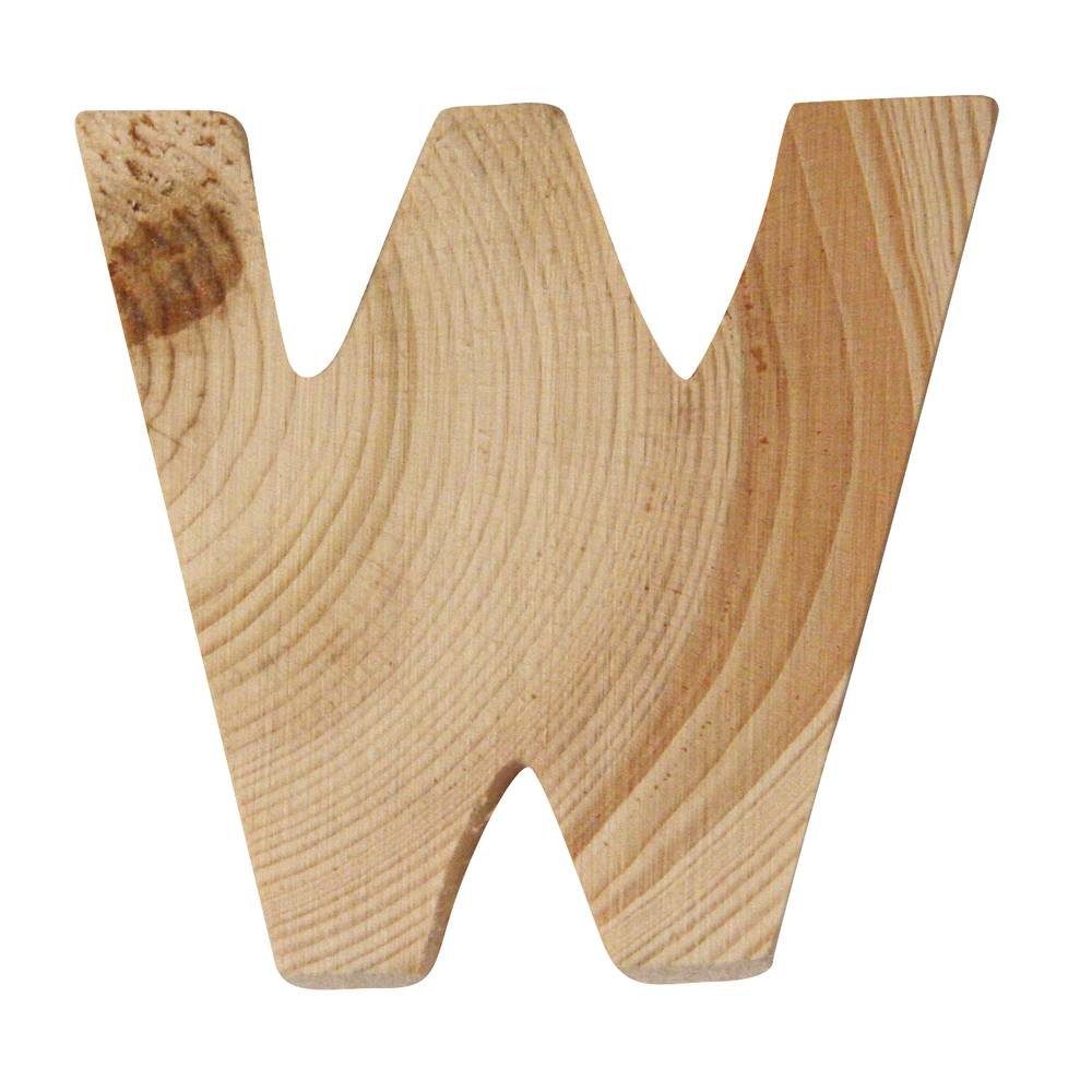 Rayher Deko-Buchstaben Rayher Holz Buchstaben W, 5 x 1 cm