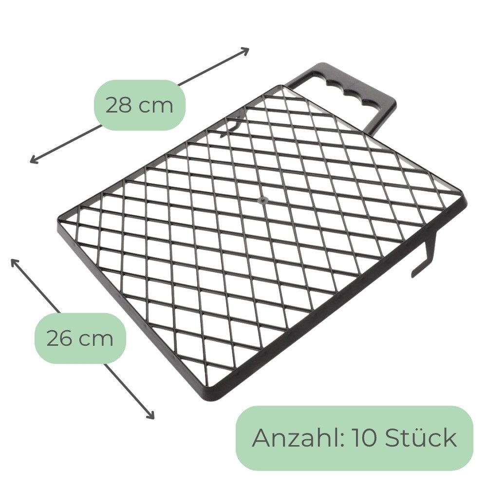 GarPet Abstreifgitter 10 x Abstreifgitter Farbgitter für Wandfarbe Malergitter 26 x 28 cm