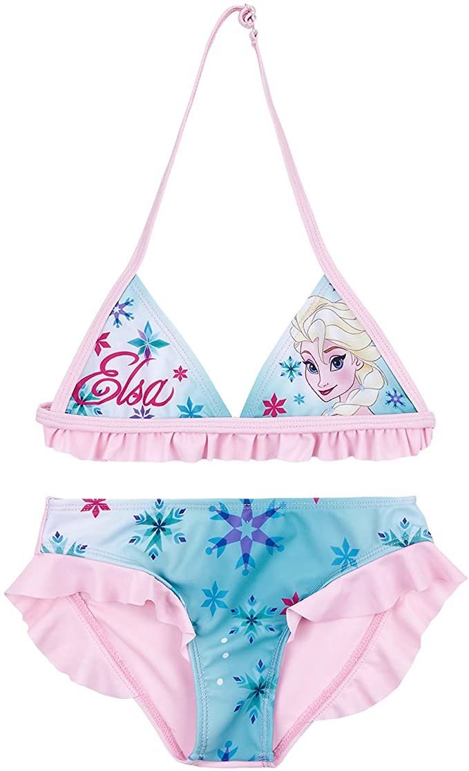 Disney Frozen Bandeau-Bikini FROZEN Die Eiskönigin Mädchen Kinder Bikini 2 Teile
