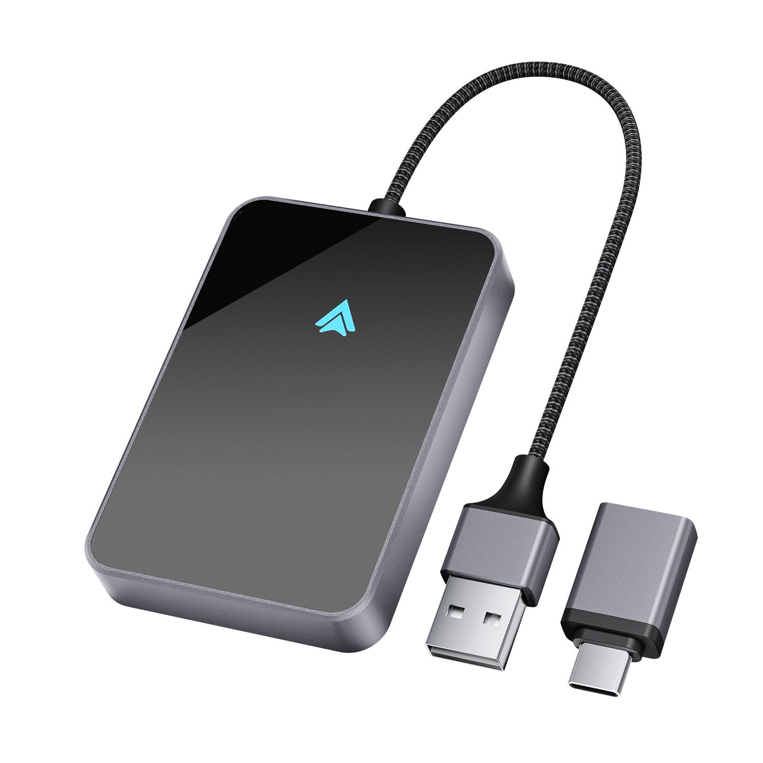 Salcar Android Auto Wireless Adapter Wandelt kabelgebundenes Carplay Adapter Adapter zu USB Typ A, Kompatibel mit Android 11+, USB-C/A, 5,8 GHz WiFi-Dongle