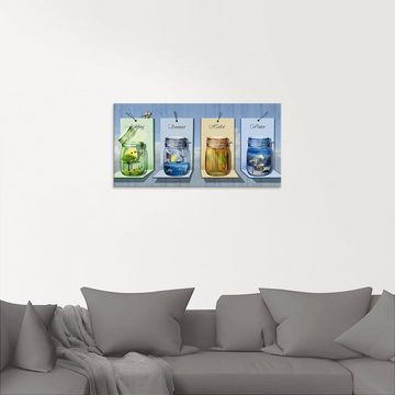 Artland Glasbild Jahreszeiten in Gläsern, Vier Jahreszeiten (1 St), in verschiedenen Größen