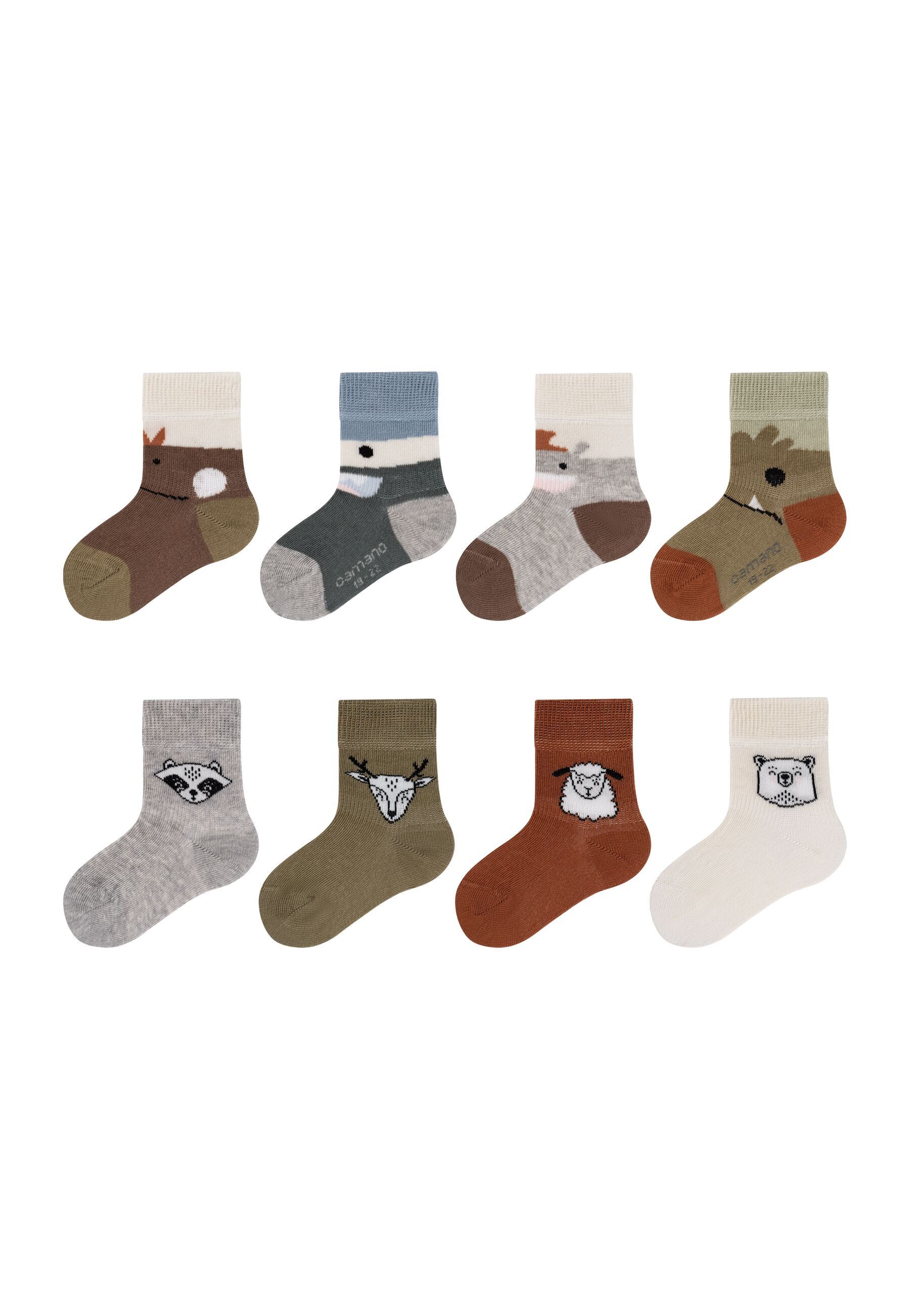 Camano Socken Babysocken ca-soft 8er Pack 8er Pack Aus OCS zertifizierter Baumwolle, Ohne einengenden Gummibund