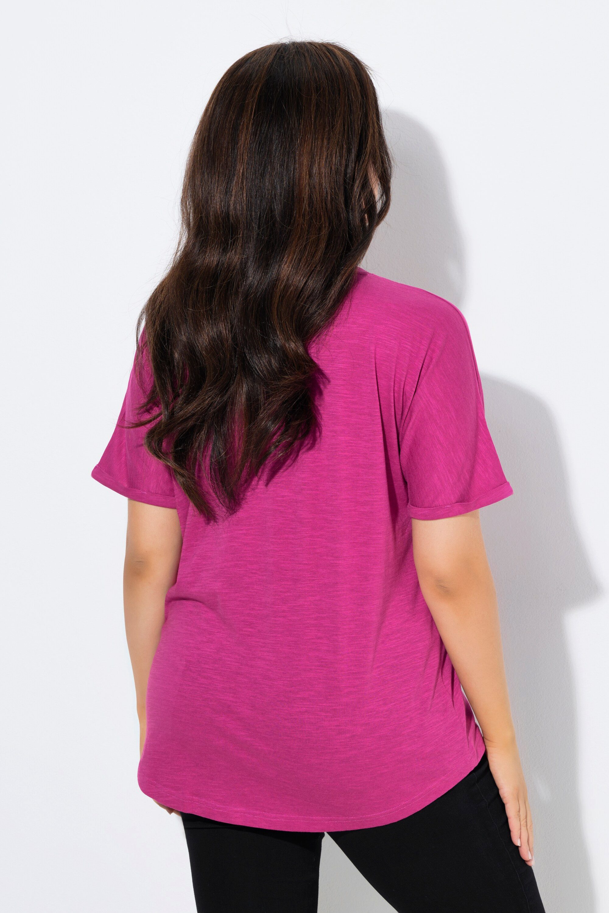 Ulla Popken T-Shirt Shirt Wild at heart Oversized Rundhals Kurzarm