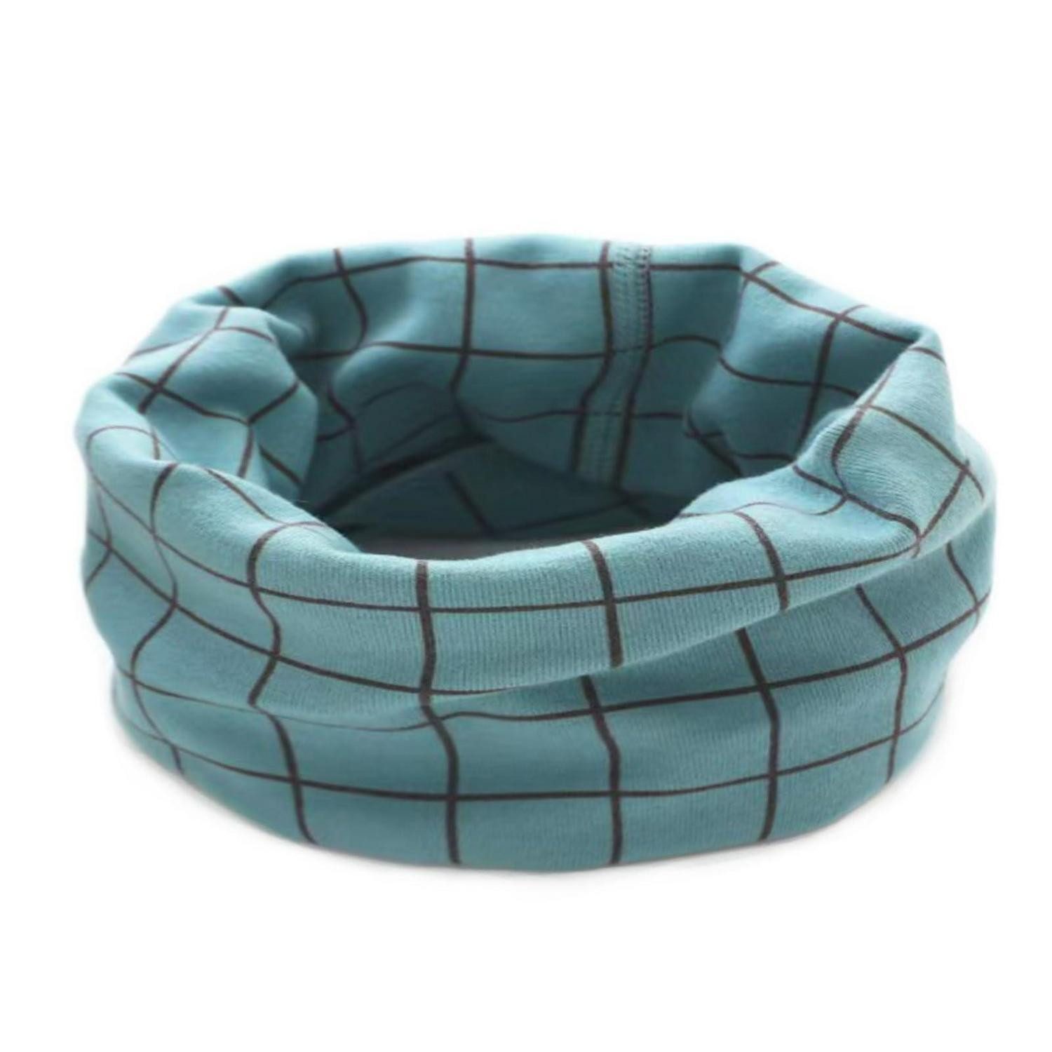 LuxusKollektion Loop Baby Schal Baumwolle Loop b-grün-kariert, (1-St)