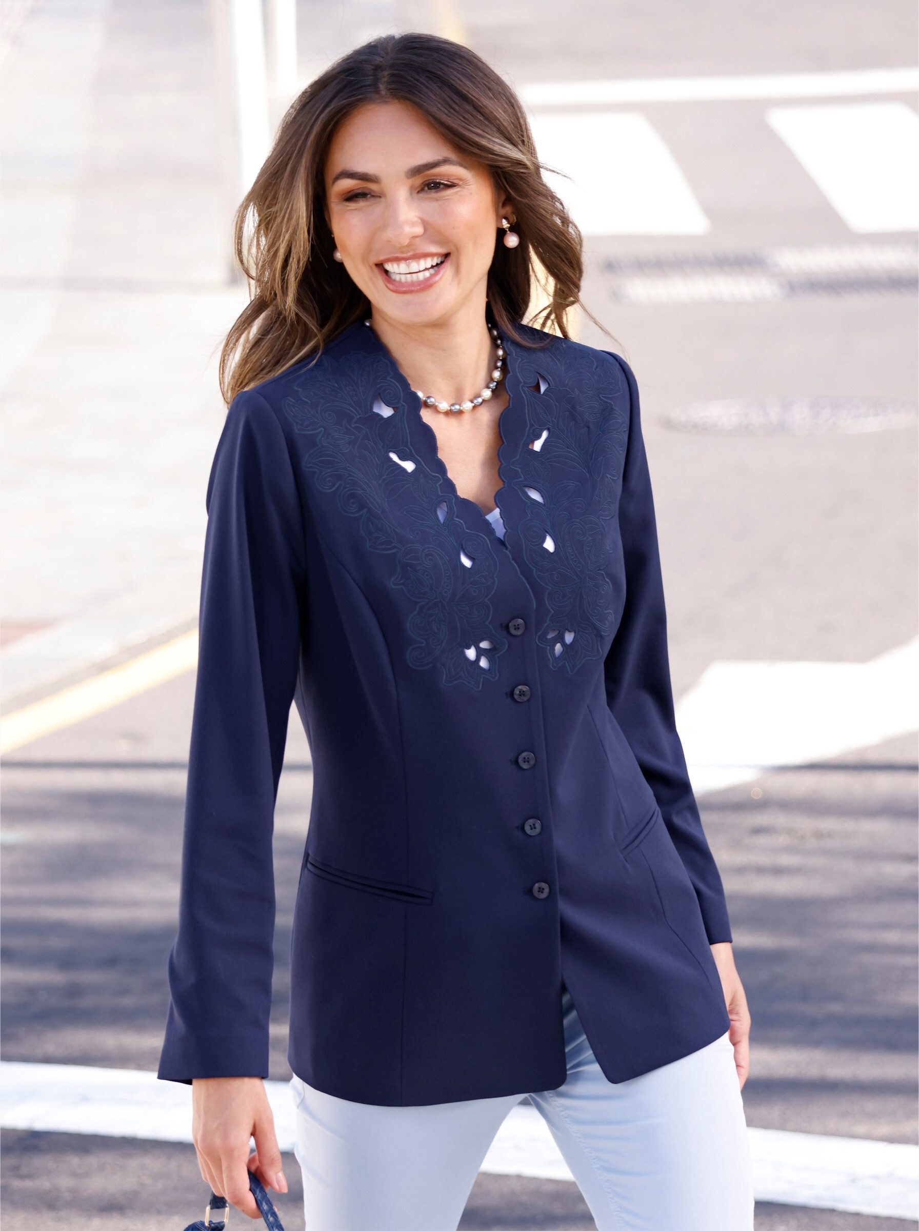 Witt Blusenblazer Longblazer Langarm