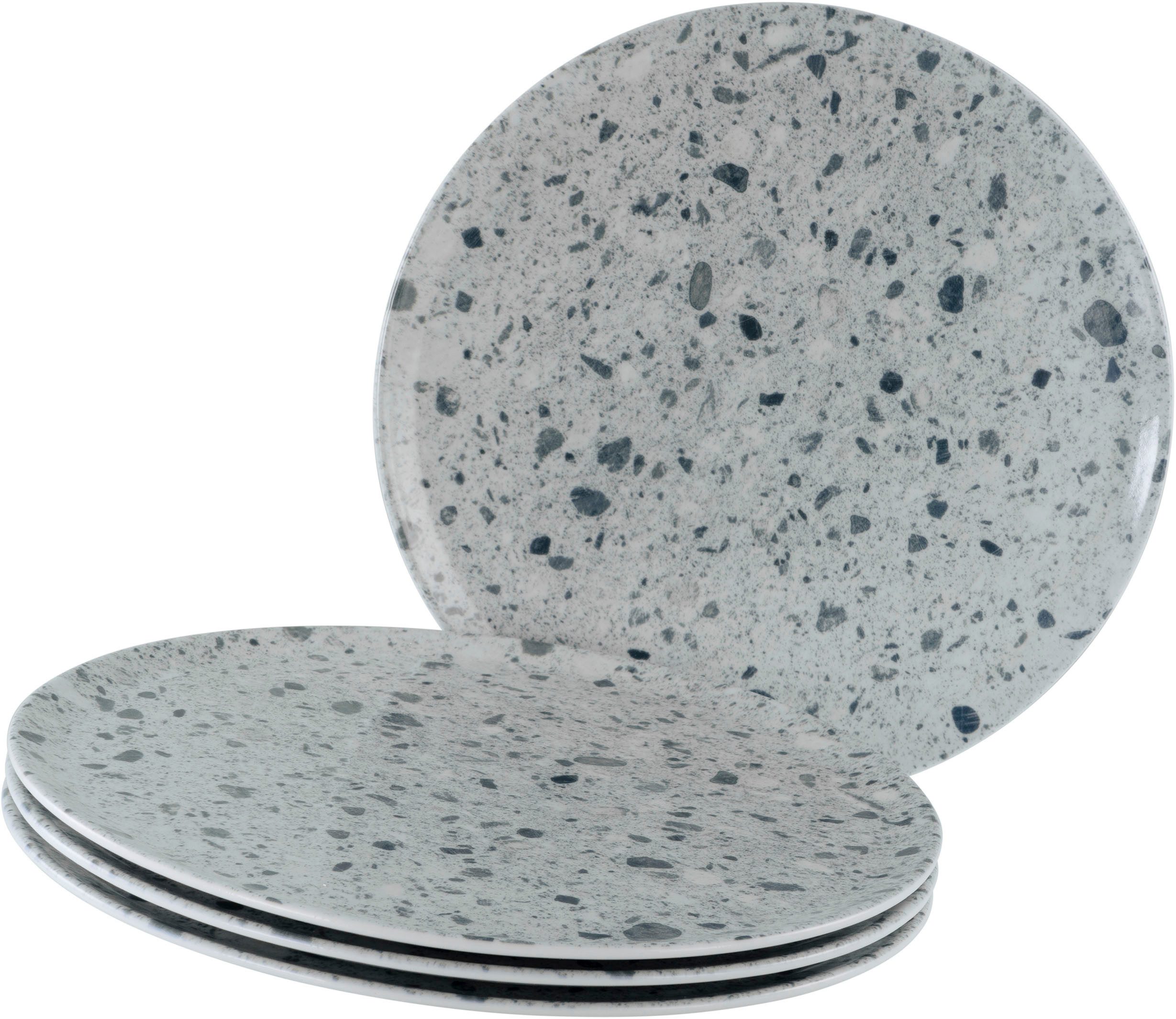 CreaTable Pizzateller Stone Collection Florenz, Teller-Set, 4-tlg., (4 St), Italienische Eleganz, Vielseitig einsetzbar