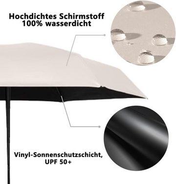 Fivejoy Taschenregenschirm Reise-Sonnenregenschirm