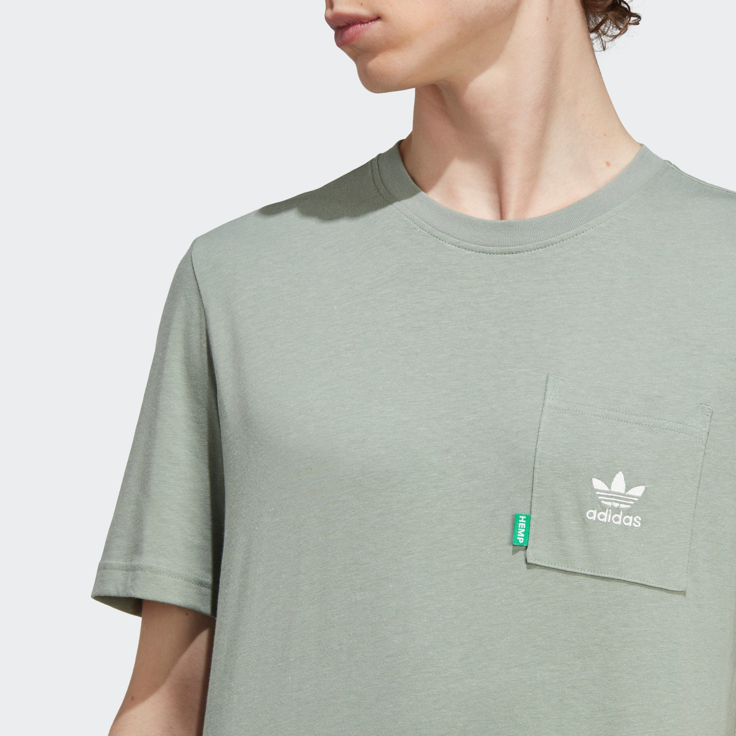 adidas MADE Silver HEMP WITH T-Shirt ESSENTIALS+ Originals Green
