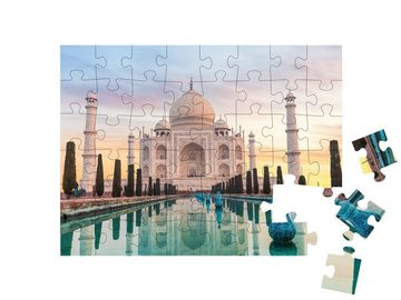 puzzleYOU Puzzle Sehenswürdigkeit Taj Mahal ohne Menschen tagsüber, 48 Puzzleteile, puzzleYOU-Kollektionen Taj Mahal