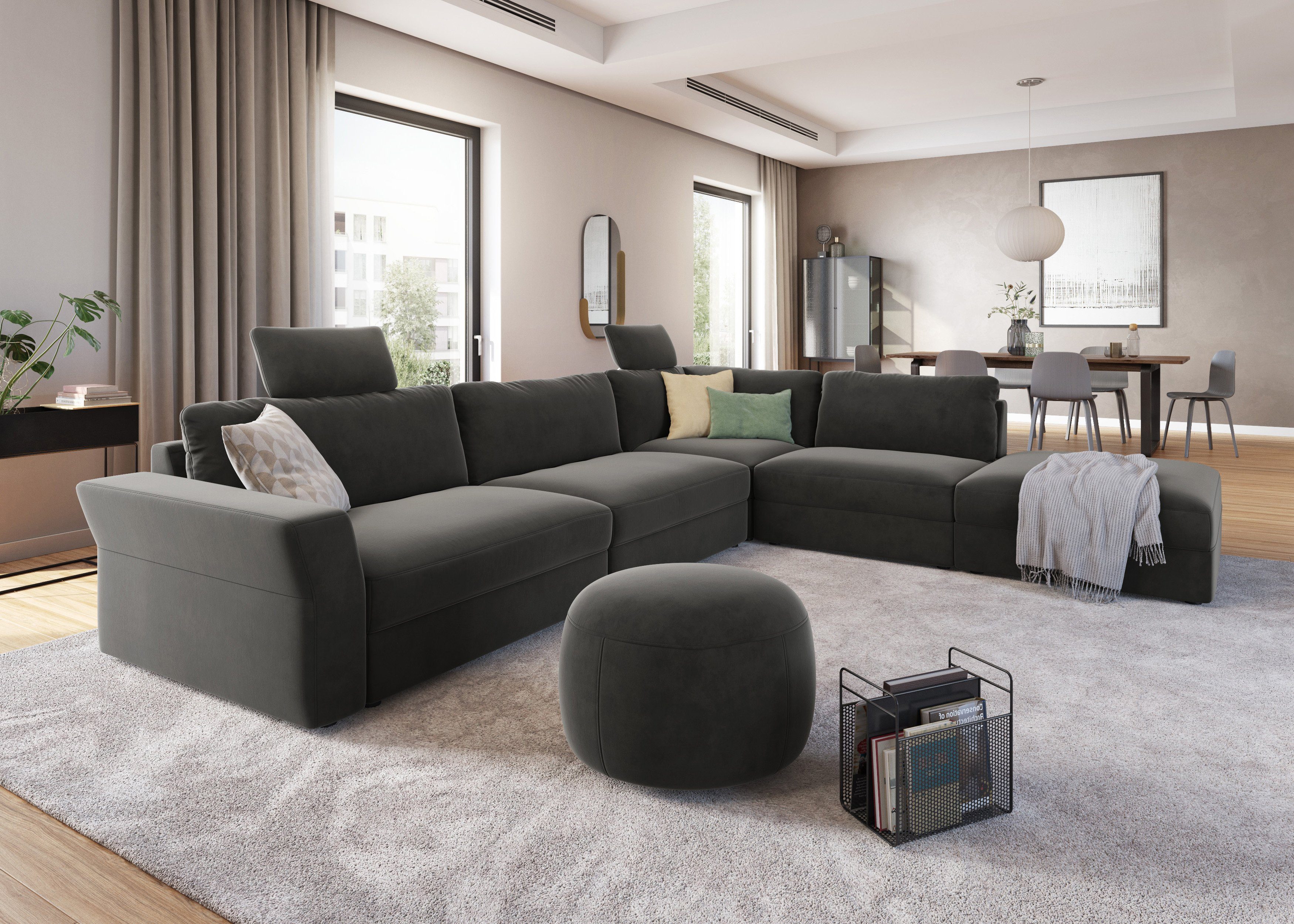 sit&more Ecksofa "Cadabra L-Form" Breite 356 cm, mit Sitztiefenverstellung günstig online kaufen