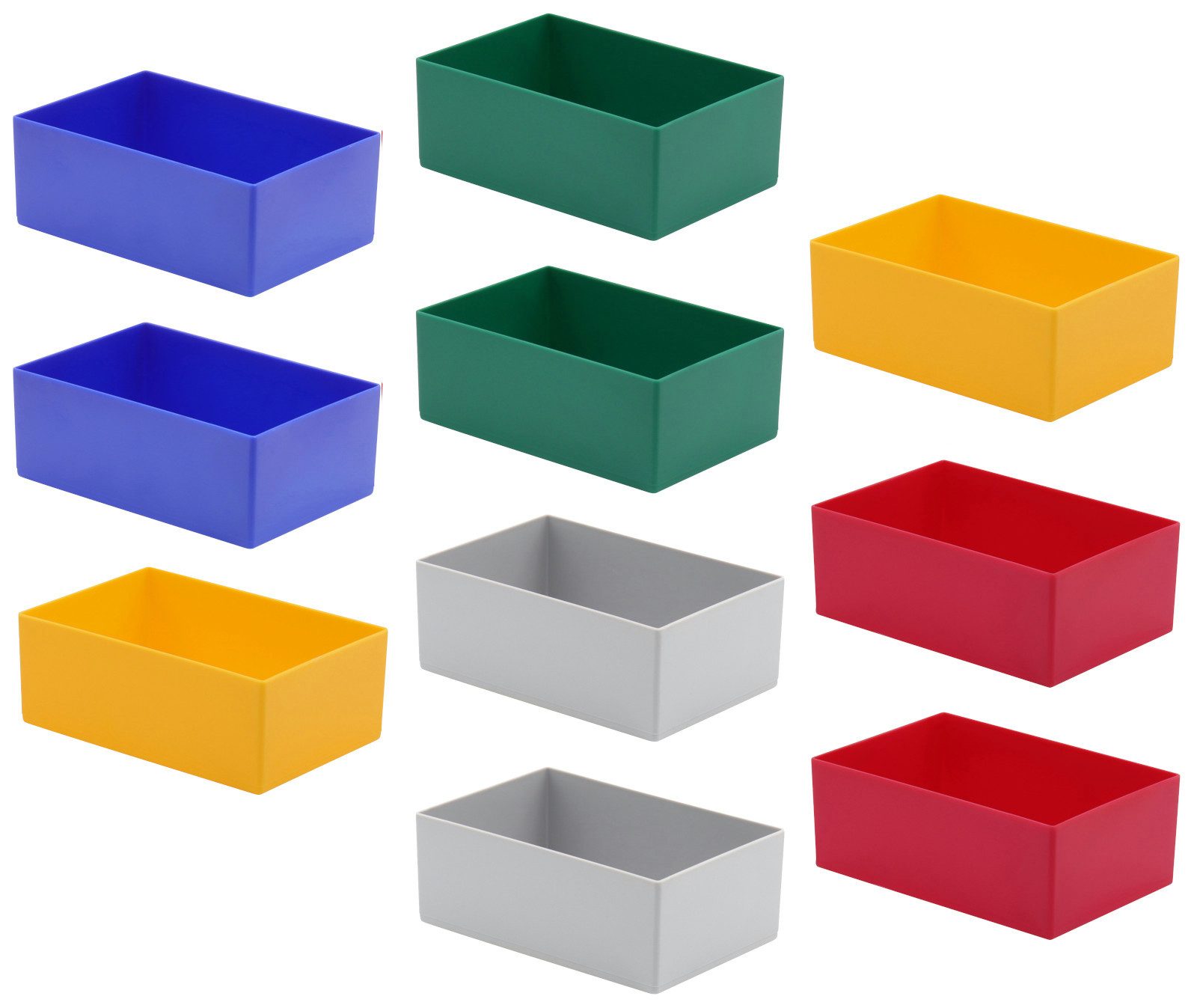 1a-Topstore Schubladeneinsatz E 63/4 (Set = 10 Stück), Abm. aussen: 162x108x63 mm, aus hochschlagfestem Polystyrol
