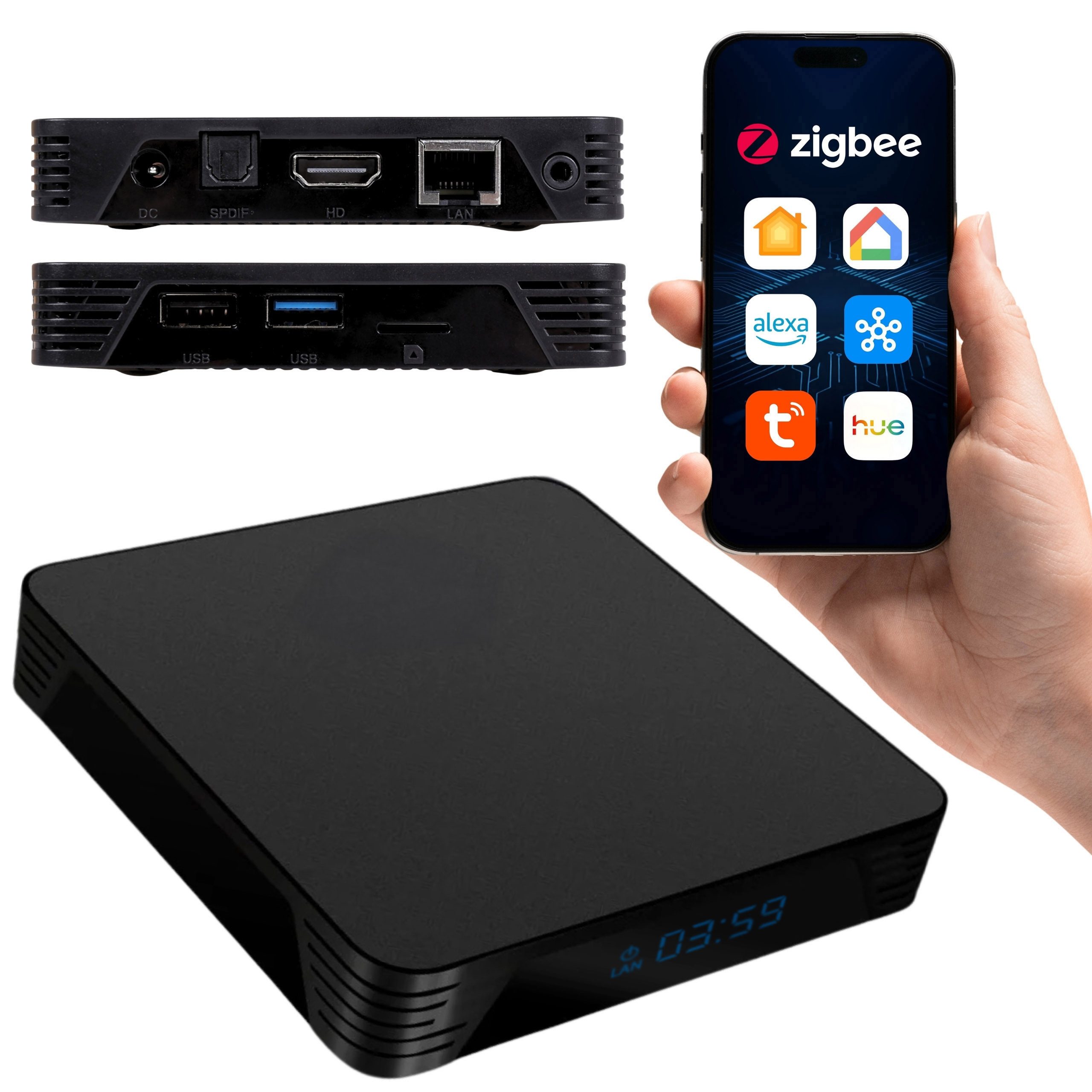 Sarcia.eu Home Assistant Box 4G Plus – Smart Hub 32GB, USB 3.0, Zigbee2MQTT/ZHA Smart-Home-Fernbedienung