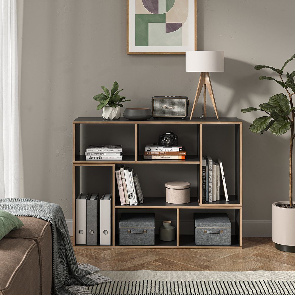 Vicco Bücherregal Tetrix, Anthrazit, 112.8 x 56.4 cm 2er Set, 1-tlg.