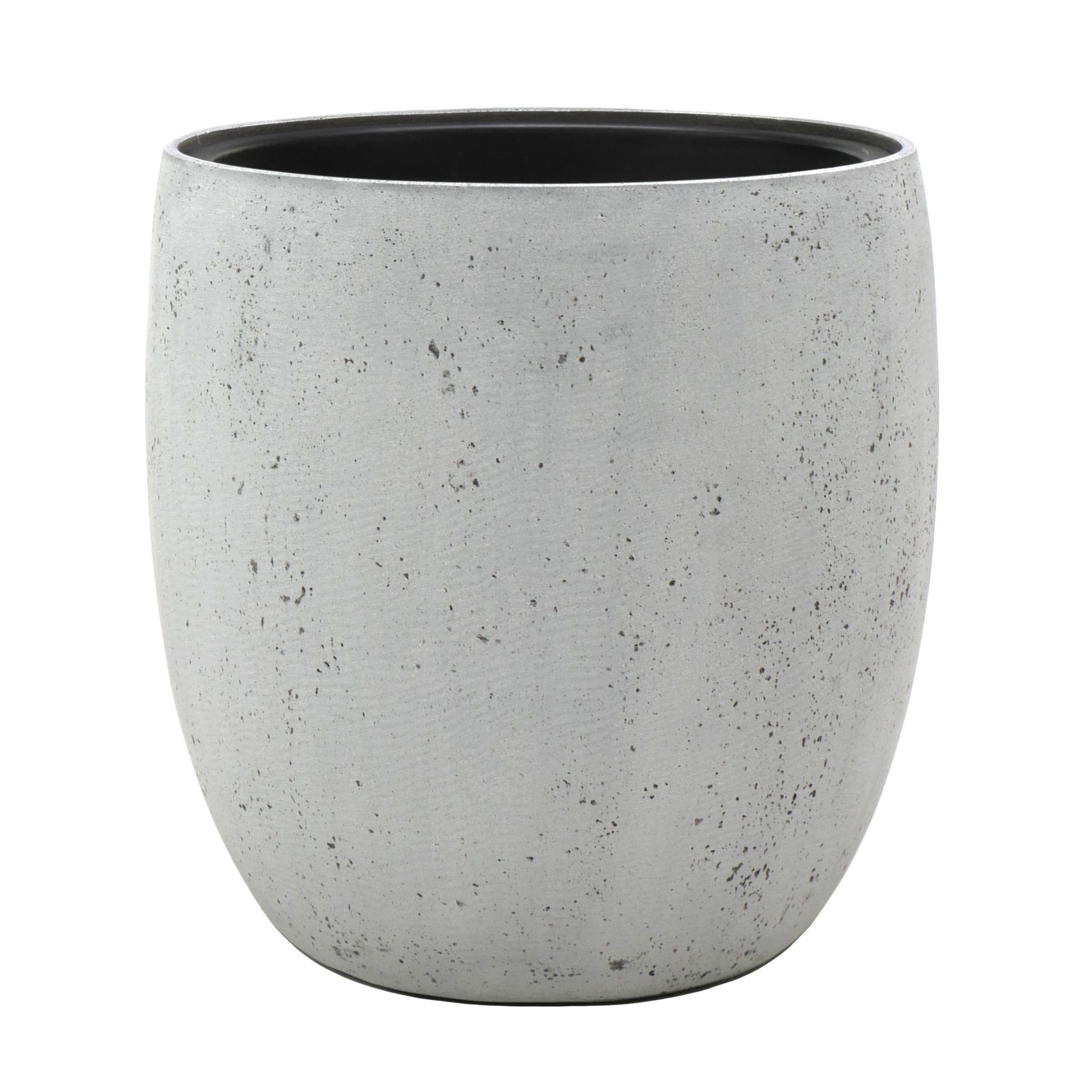 Flingora Pflanzkübel Dao, mit Einsatz - Fiberglas - Indoor & Outdoor - Zementgrau - Ø 40 cm