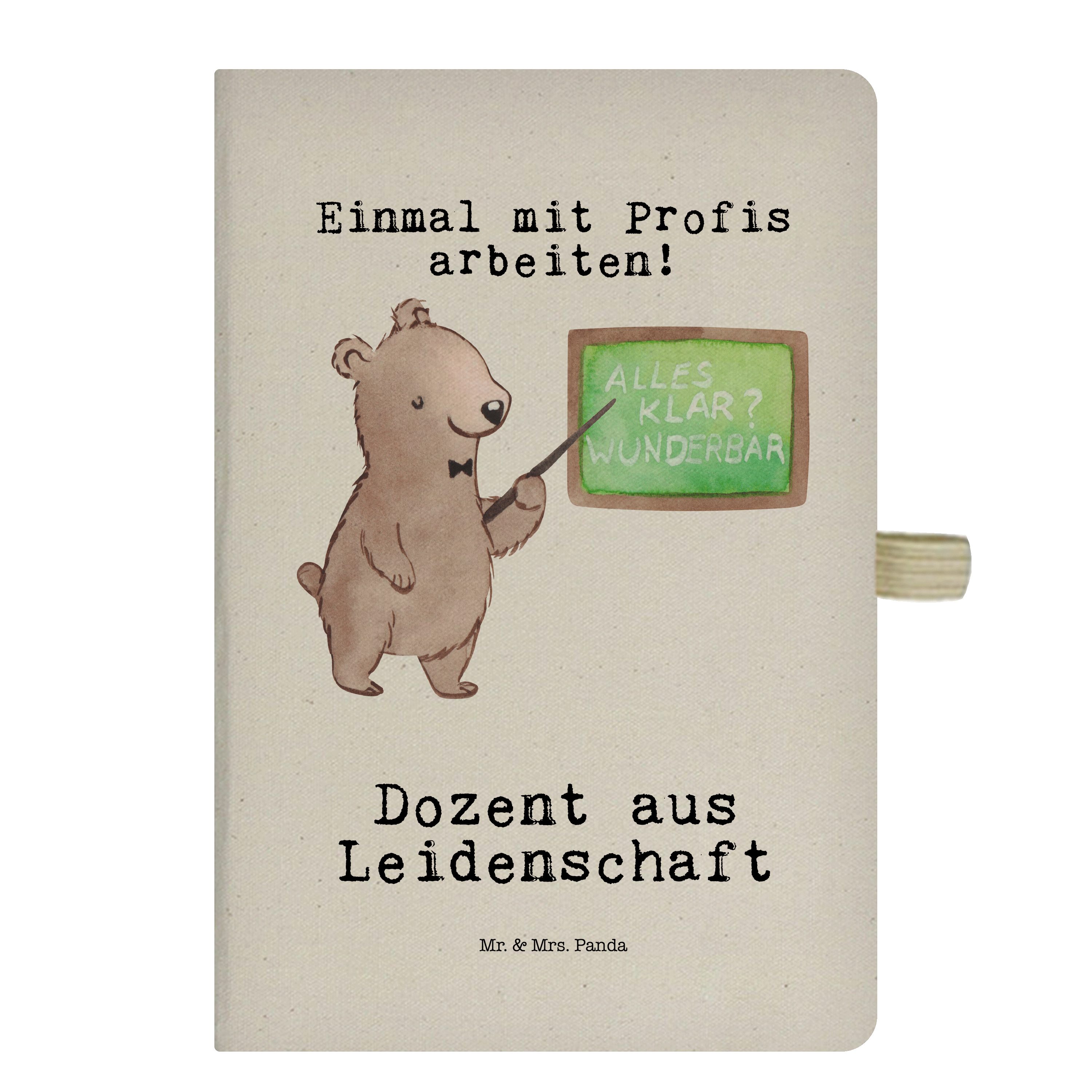 Mr. & Leidenschaft Not Notizbuch - - Arbeitskollege, Mr. Mrs. & Dozent Transparent Geschenk, Panda Panda Mrs. aus