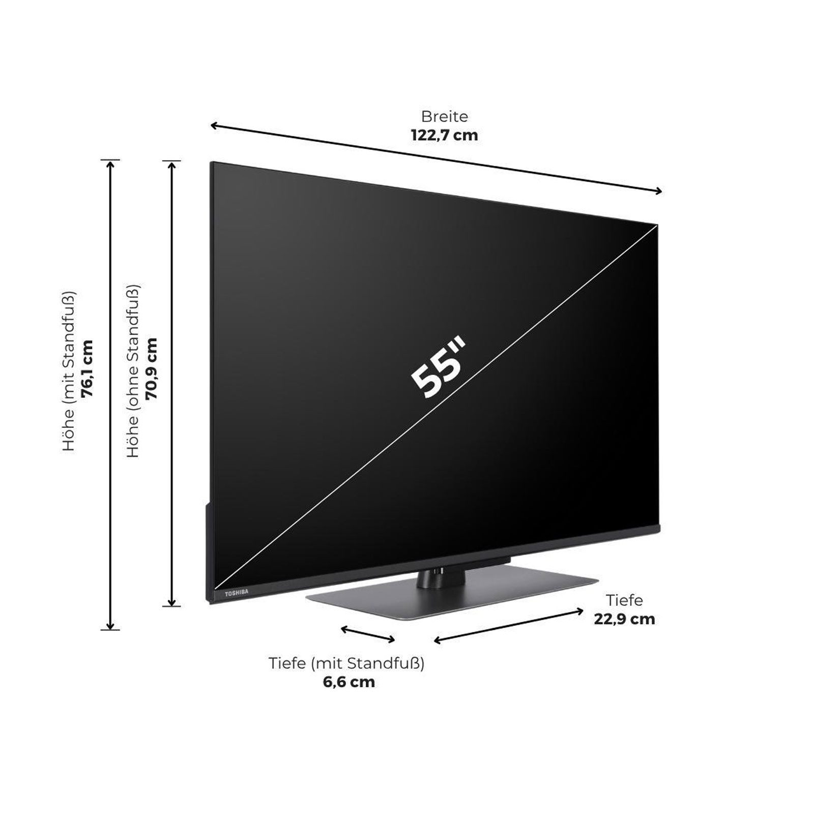 Toshiba 55UV6F68DA LED-Fernseher