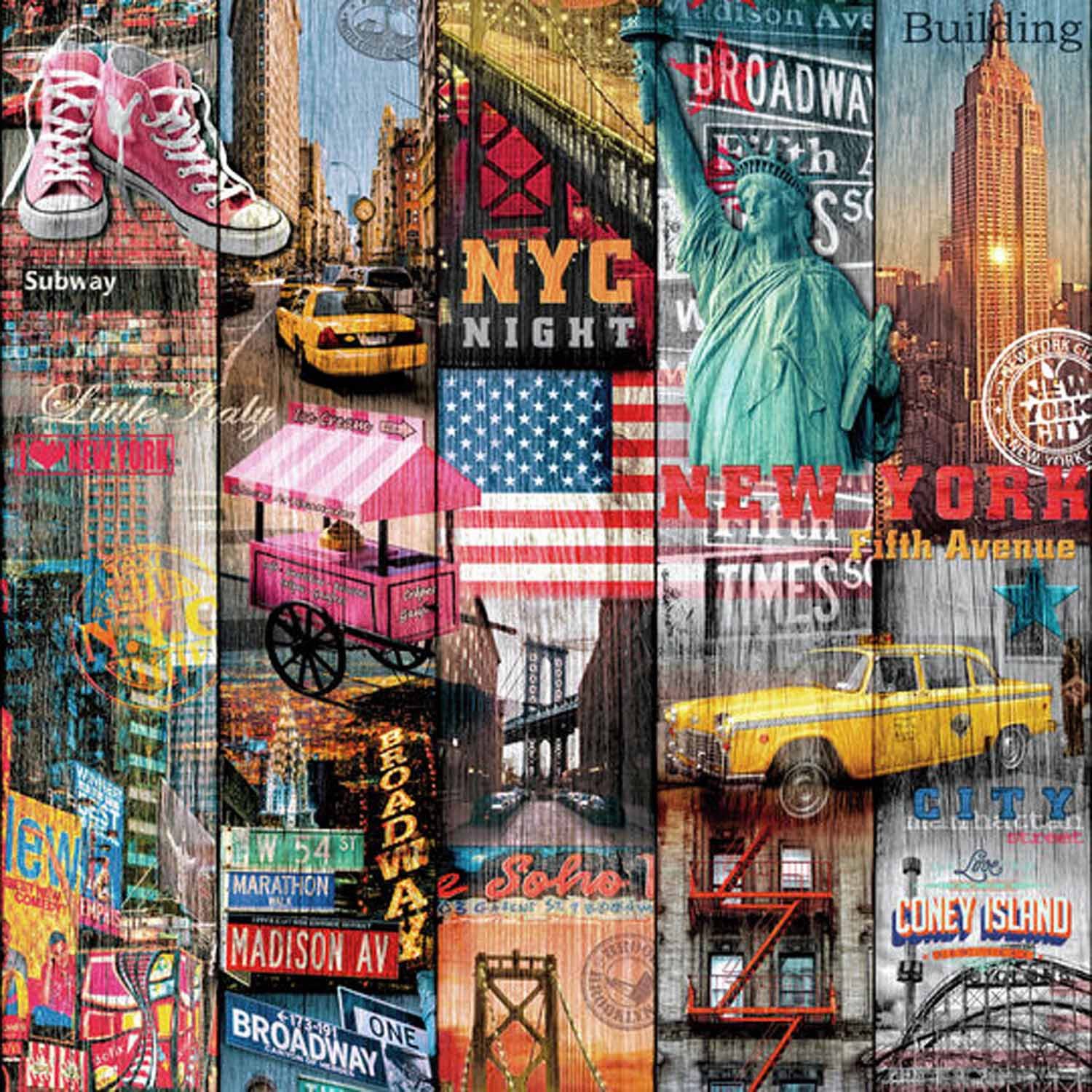 d-c-fix Möbelfolie 10€/qm Manhattan Dekofolie selbstklebend Klebefolie Möbel Küche bunt, Designfolie - Feucht abwischbar & rückstandslos entfernbar