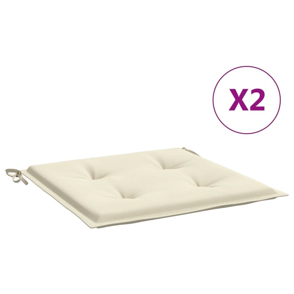vidaXL Sitzauflage Gartenstuhl-Kissen 2 Stk. Creme günstig online kaufen