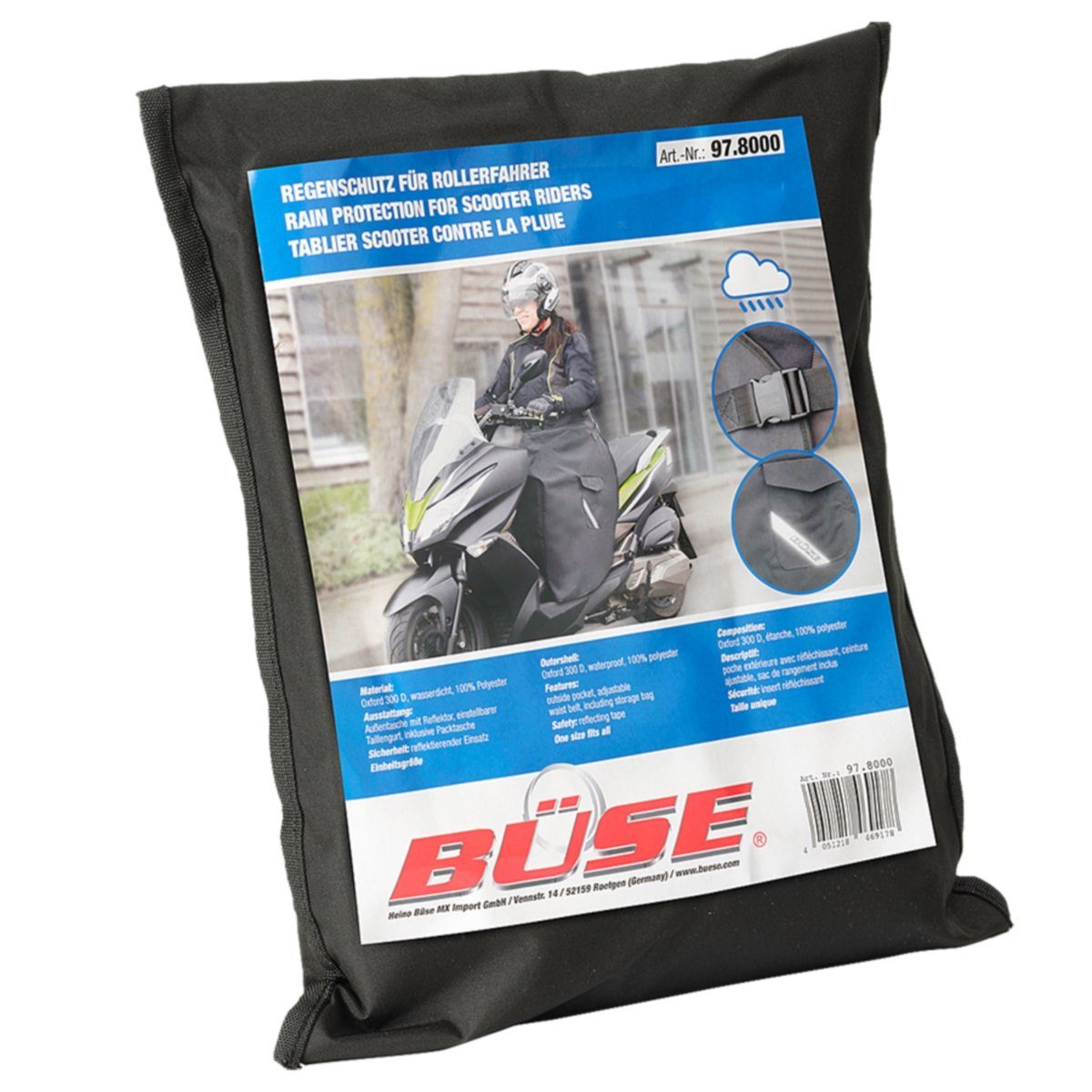 Reisetasche Büse Regenschutz für Rollerfahrer