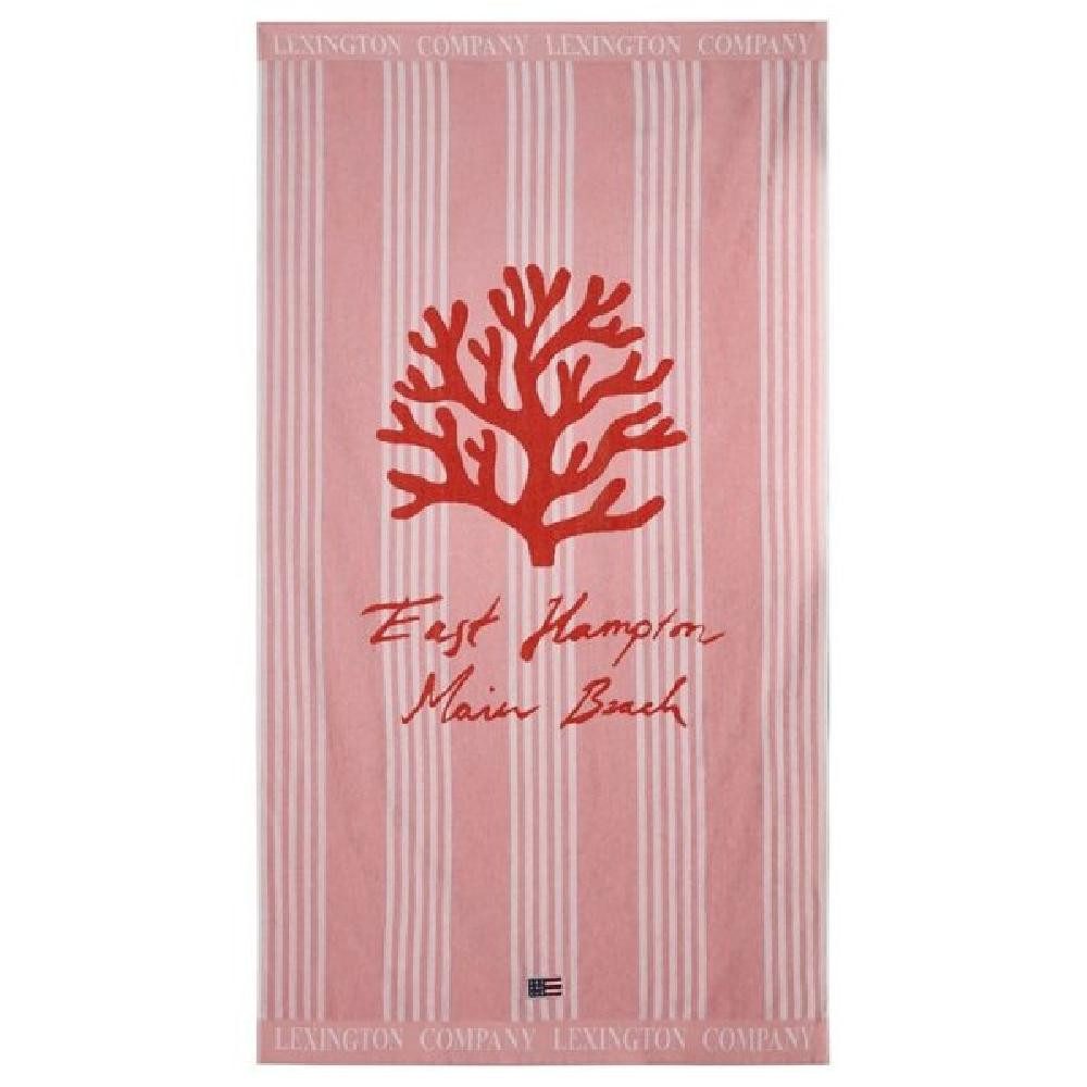 Lexington Badetücher LEXINGTON Strandhandtuch Beach Towel Koralle Pink Coral (100x180cm)