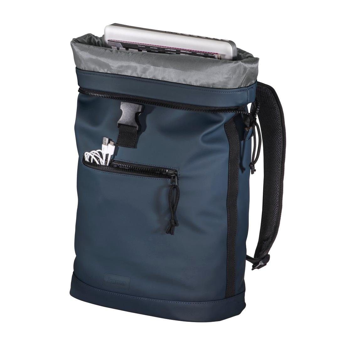 Hama Notebook-Rucksack Roll-Top, cm bis (15,6) 40 Laptop-Rucksack dunkelblau "Merida"