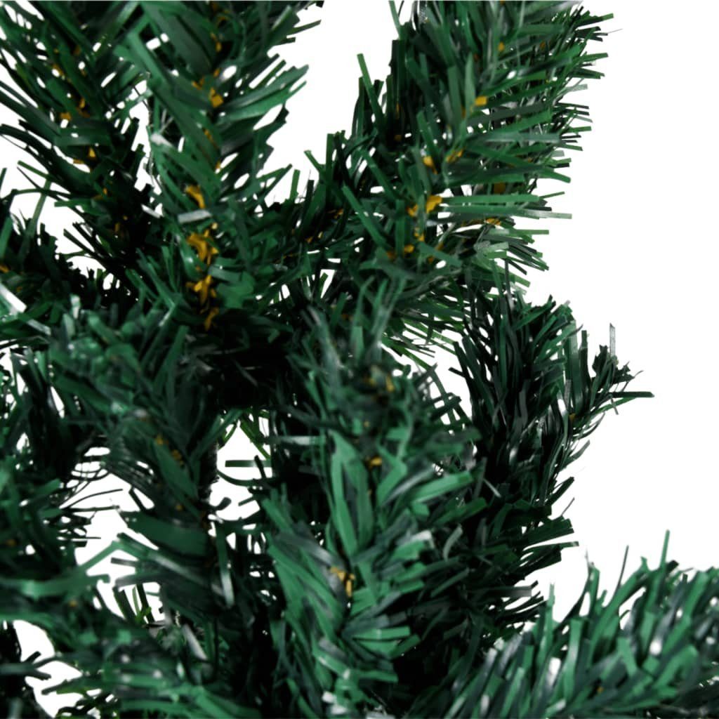 240 Künstlicher cm Weihnachtsbaum Künstlicher furnicato Grün Ständer Halb-Weihnachtsbaum mit Schlank