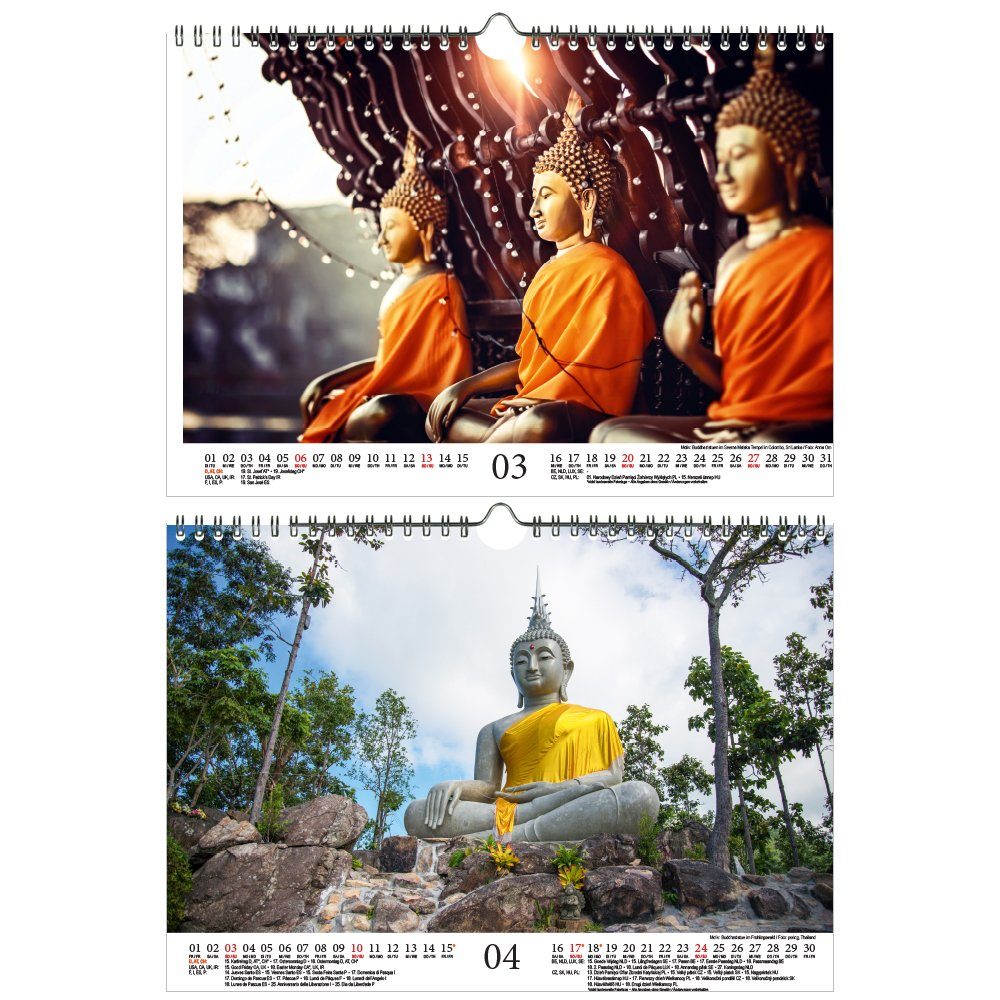 Buddhazauber DIN A4 Kalender für 2022 Buddha Seelenzauber 