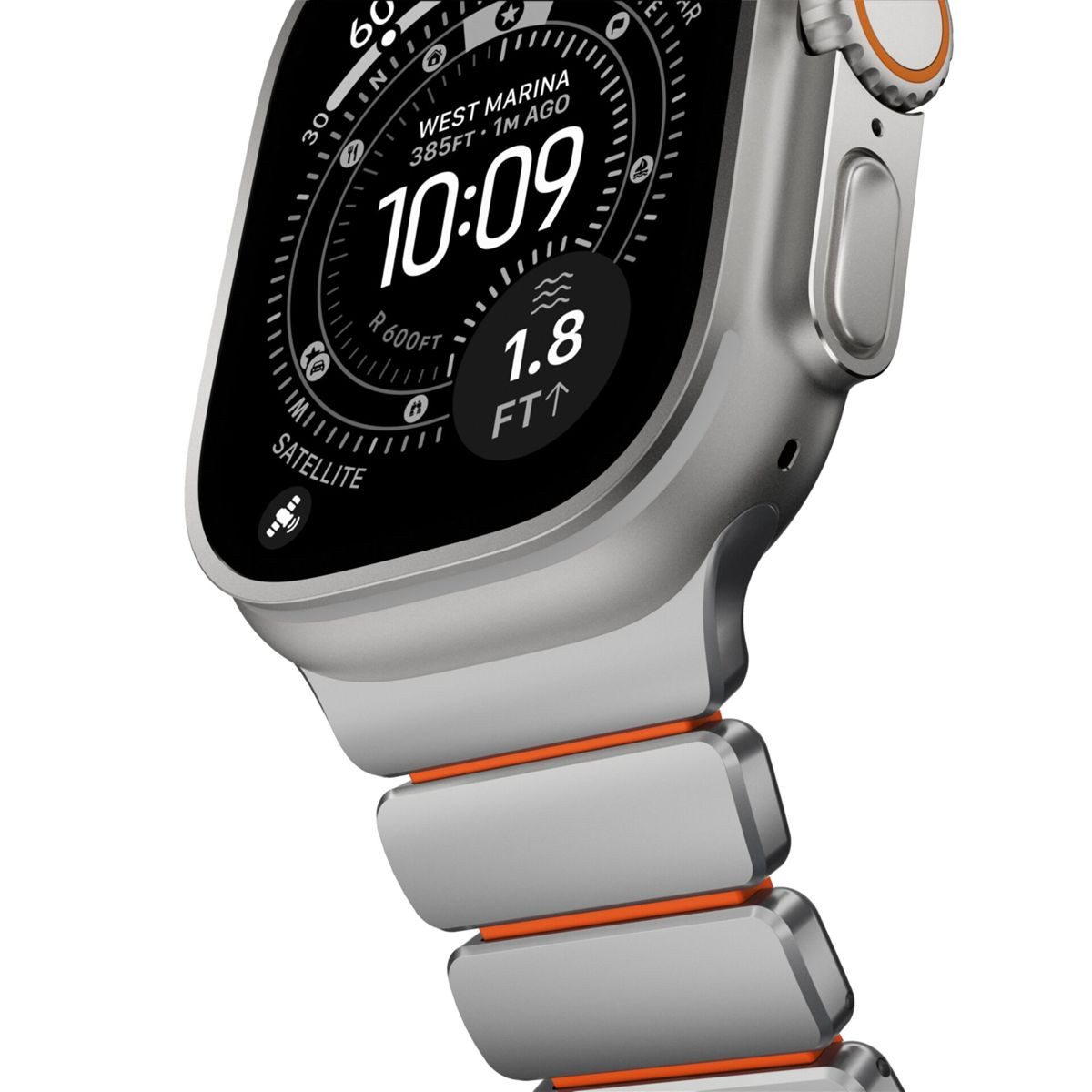 Nomad Smartwatch-Armband Stratos Band Titanium Natural 49mm Ultra – Bild 5 von 5