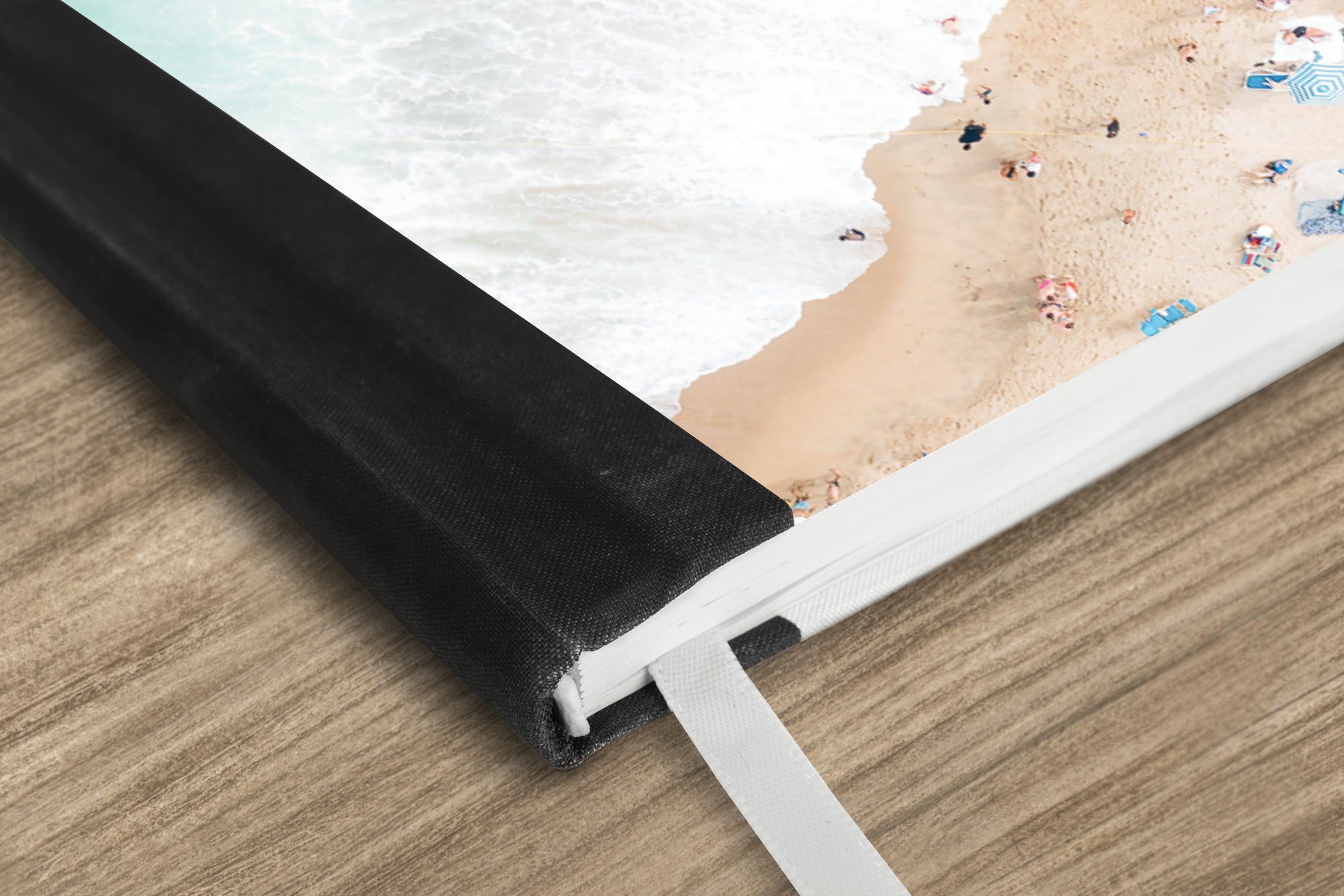 Thumbnail - MuchoWow Notizbuch Meer - Strand - Sonnenschirme - Sommer, Journal, Merkzettel, Tagebuch, Notizheft, A5, 98 Seiten, Haus...