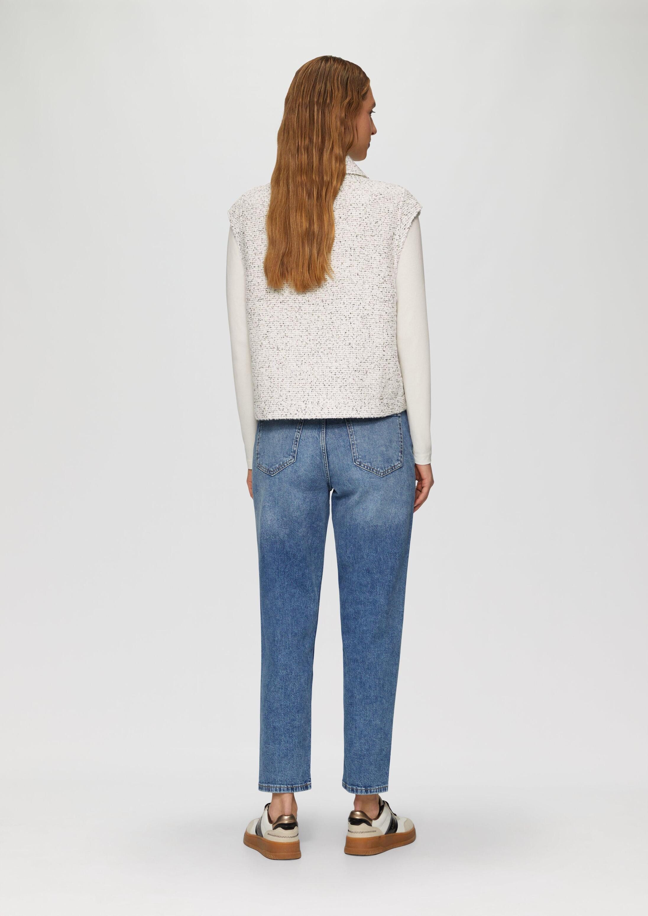 s.Oliver Funktionsweste Indoor-Weste Bouclé-Weste mit aufgesetzten Taschen