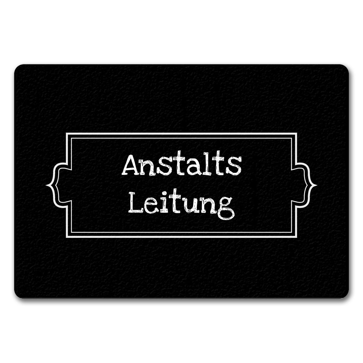 Fußmatte Anstalts Leitung Fußmatte in 35x50 cm ohne Rand schwarz weiß und für, speecheese