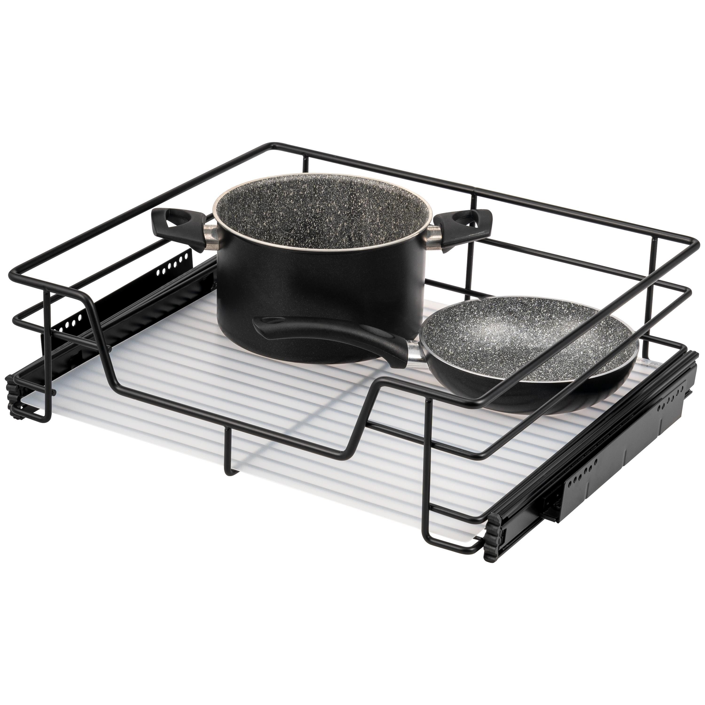 bremermann Teleskopauszug für 60 cm Schrank mit Einlegeboden, aus Metall