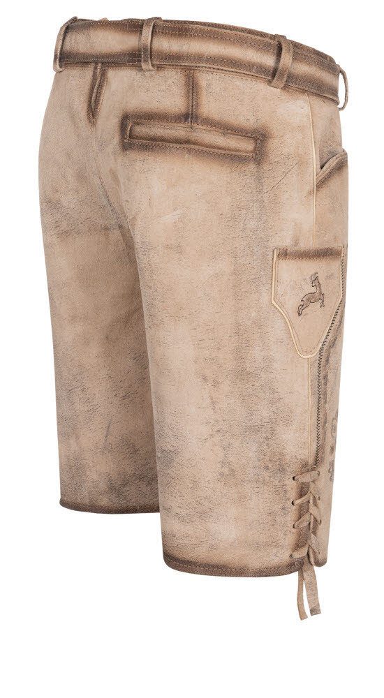 Nübler Trachtenlederhose Lederhose kurz Torben in Natur von Nübler