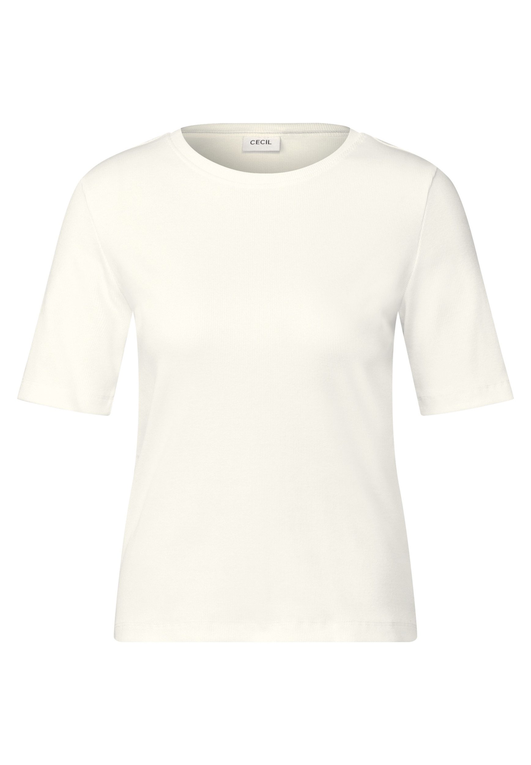 CECIL T-Shirt NOS Basic Rib T-Shirt günstig online kaufen