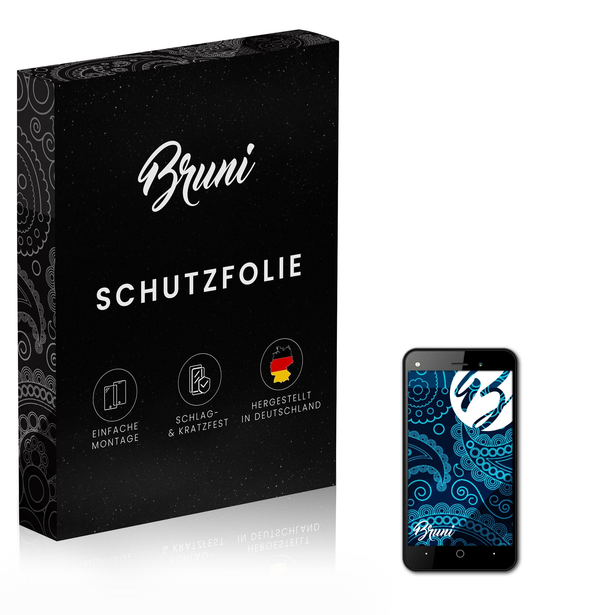 Bruni Schutzfolie Glasklare Displayschutzfolie für Aspera A42, (2 Folien), praktisch unsichtbar