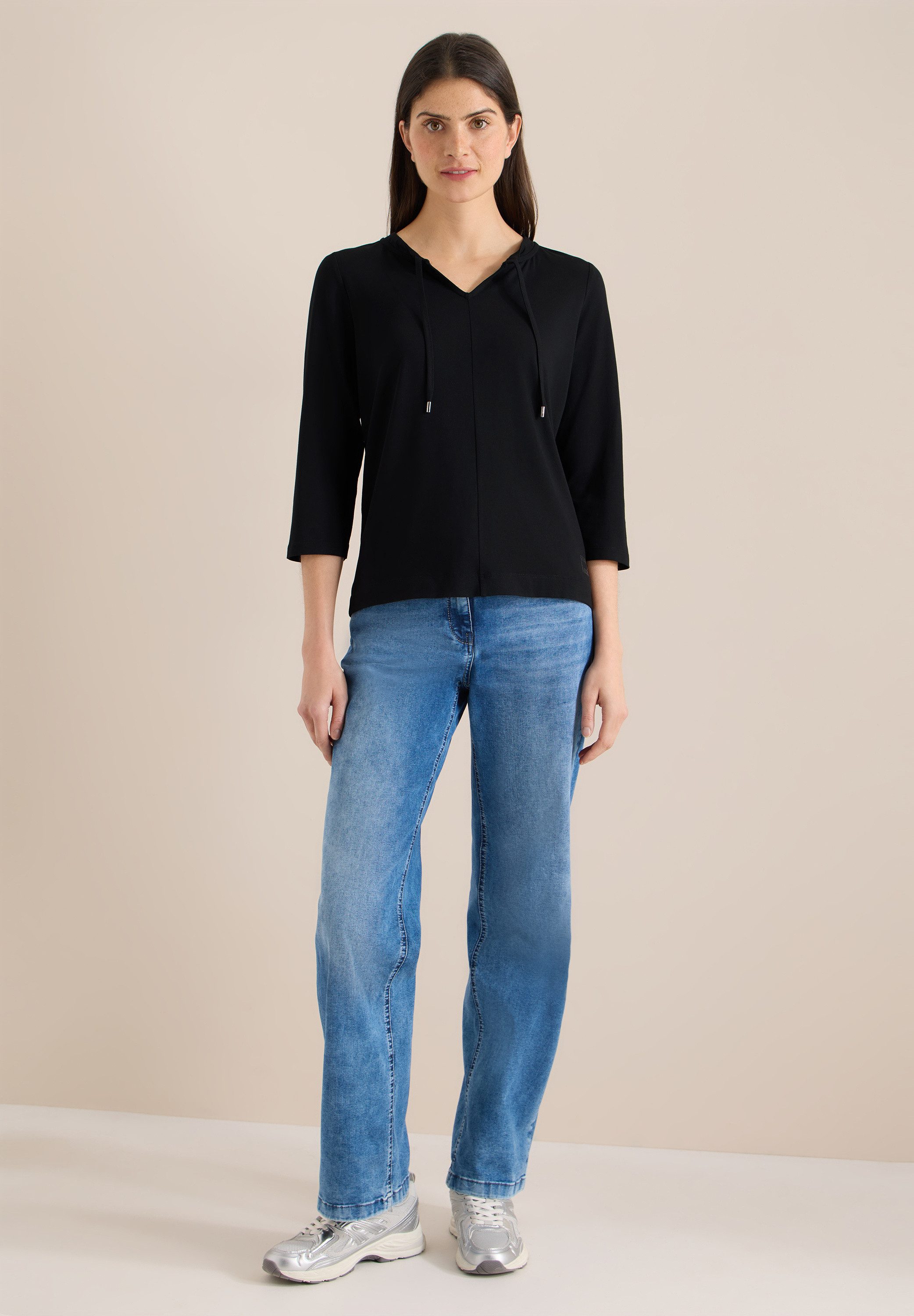 CECIL Tunikashirt aus softem Materialmix