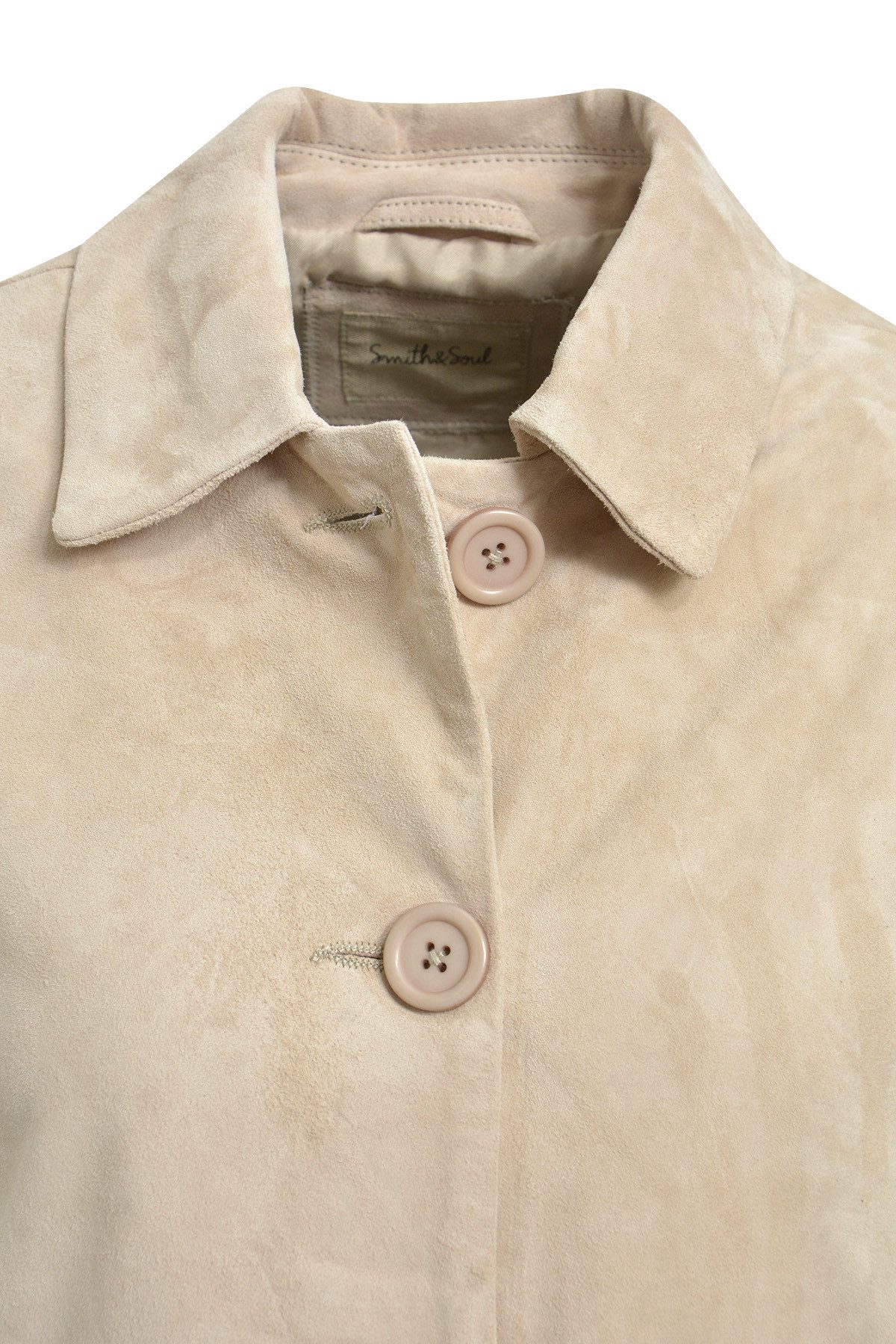 Smith & Soul Allwetterjacke Kurze Lederjacke - Gerade