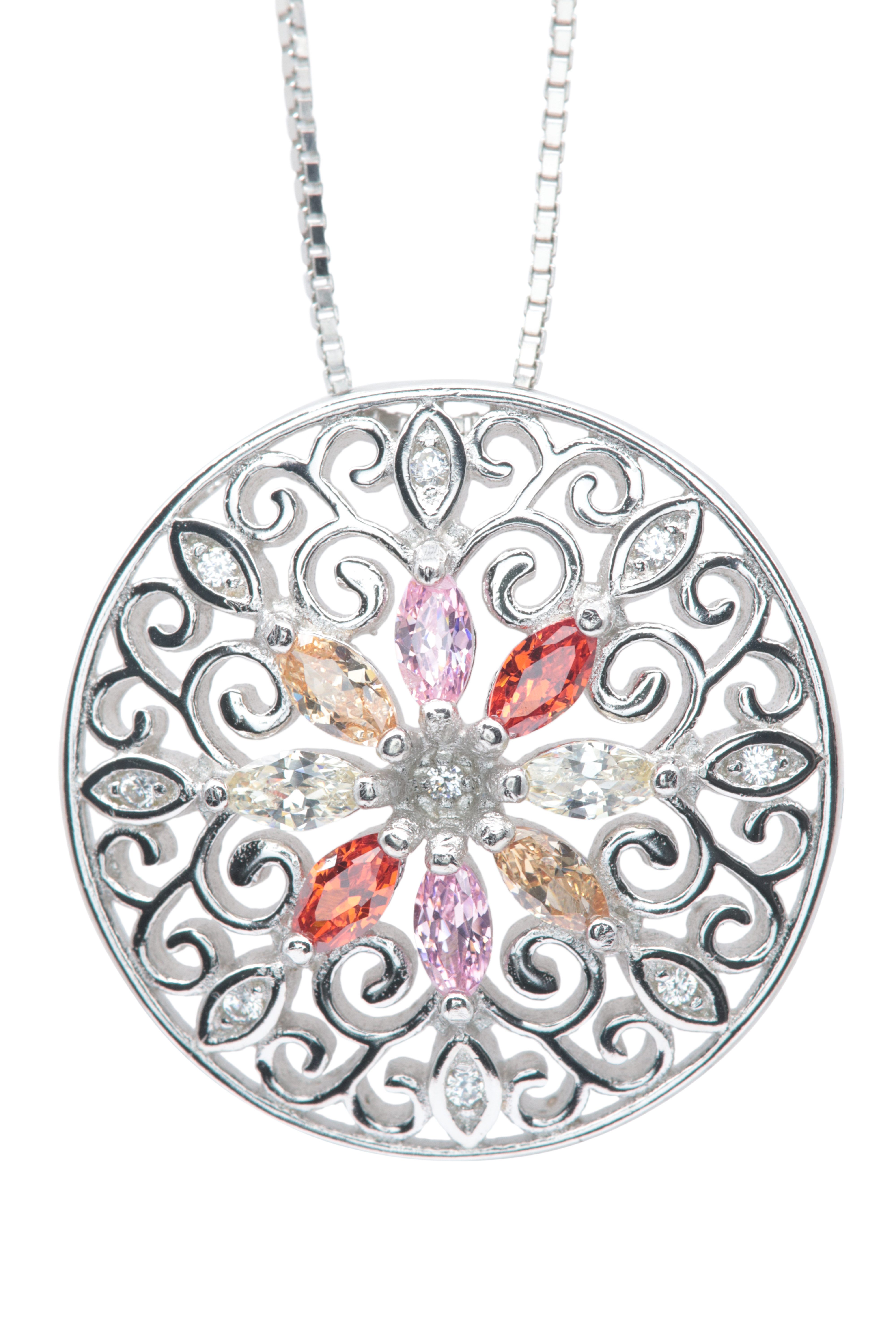 SCHEPPE SCHMUCK Kettenanhänger Damen Anhänger für Kette - ORNAMENT BLÜTE - günstig online kaufen