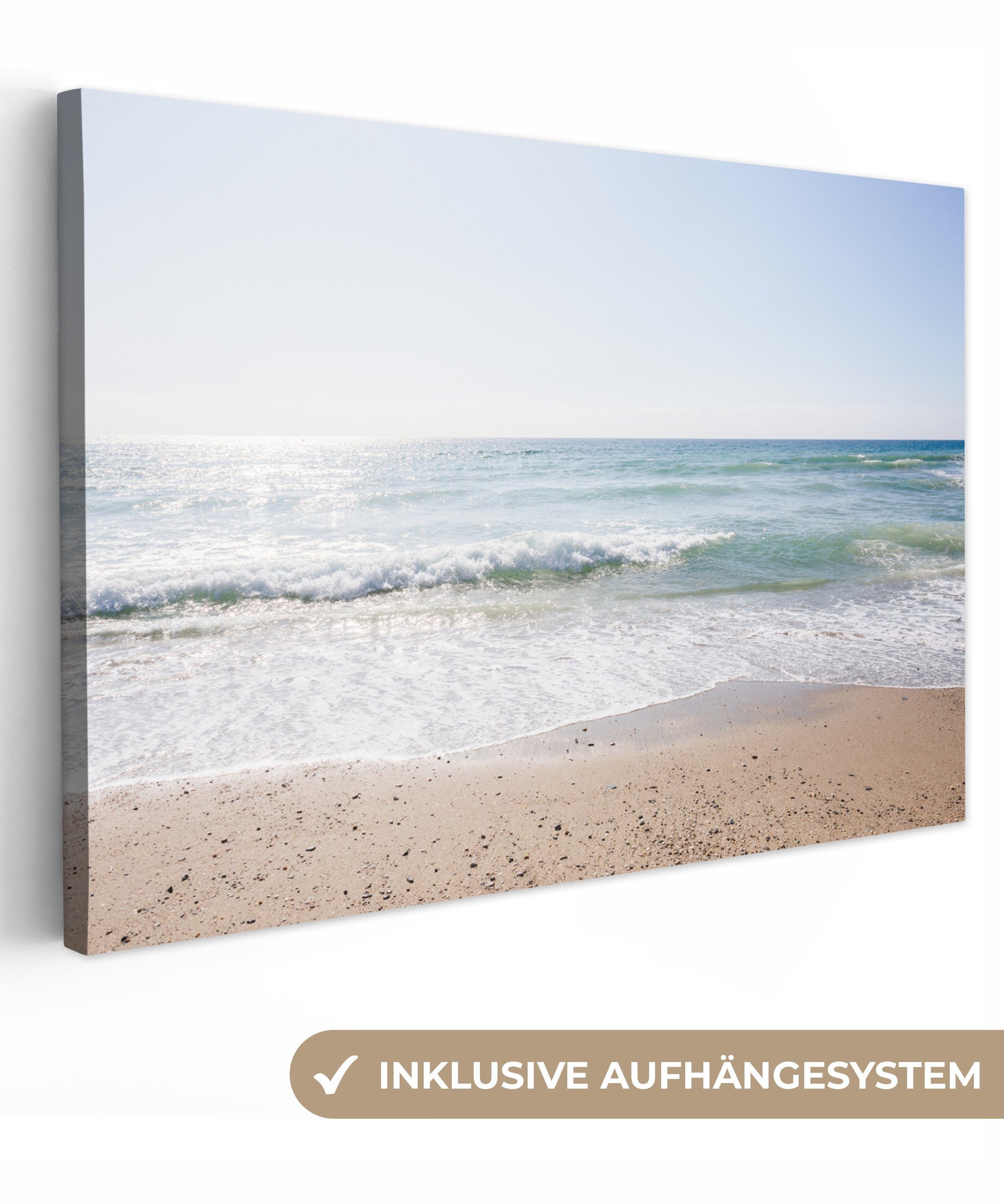 OneMillionCanvasses® Leinwandbild Strand - Wasser - günstig online kaufen