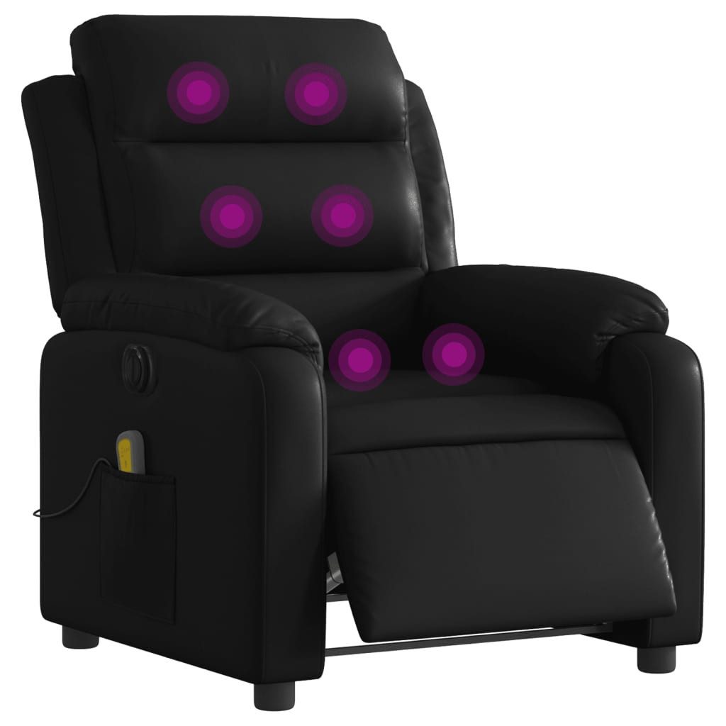 vidaXL Sessel Massagesessel Elektrisch Schwarz Kunstleder günstig online kaufen